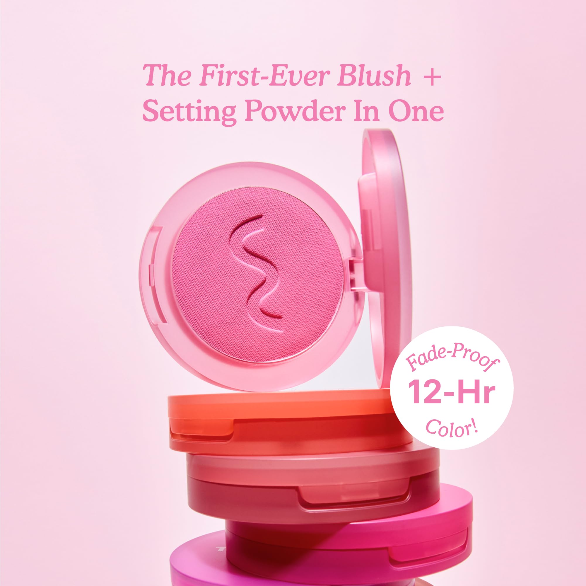 Tower 28 GetSet™ Soft Matte Powder Blush - Self-Setting 12-Hr Longwear Sweat-Proof Formula - Pigmented Raspberry Red Blush Sunset Shirley x Toni Bravo Collab