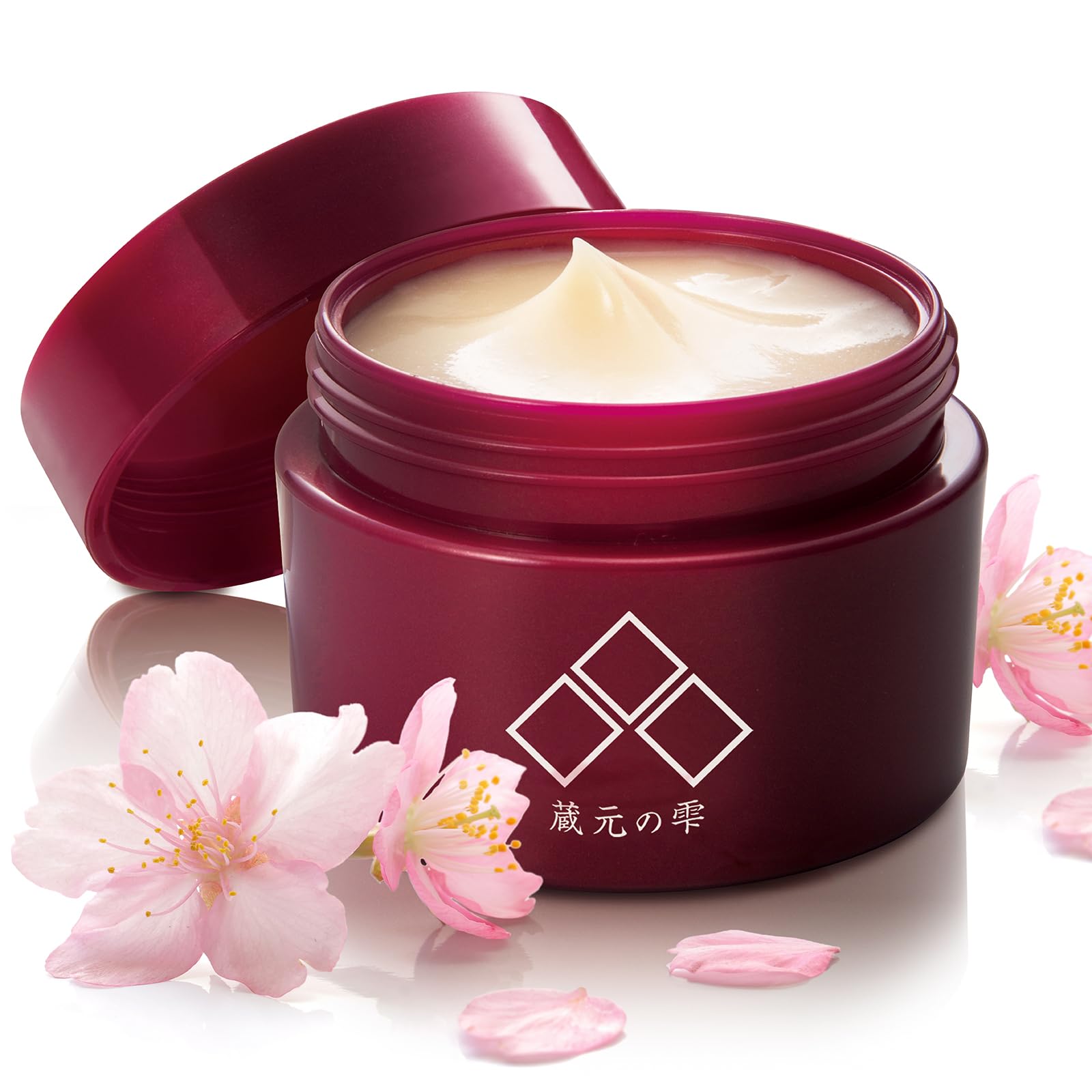 Japanese Moisturizer, Face Cream for Women&Men, Hydrating formula, Smooth skin, Cherry Blossom sakura extract, Vitamin C, AHA, “Kuramoto-no-Shizuku”, Paraben Free, Cruelty Free (0.7 oz)