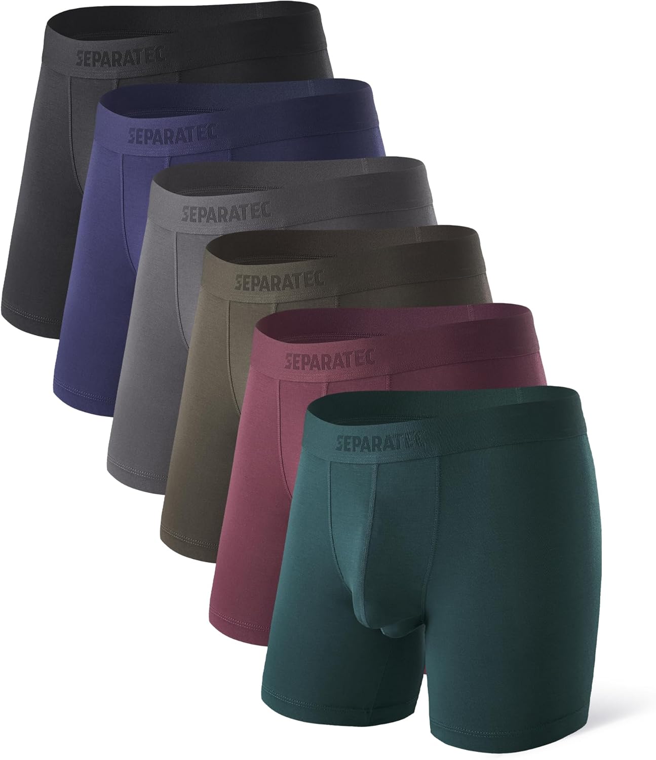 Separatec Mens Underwear with Pouch Moisture Wicking Dual Pouch Boxer Briefs Rayon From Bamboo Underwear Men, Halloween Theme