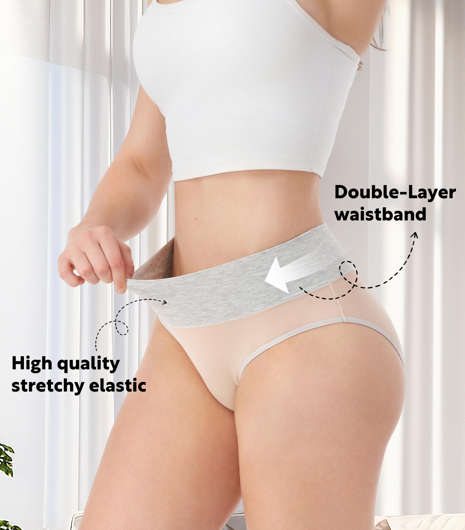 DAVID ARCHY Womens Underwear, Bamboo Rayon Women's Briefs - Moisture Wicking Panties, Soft & Breathable, 4 Pack