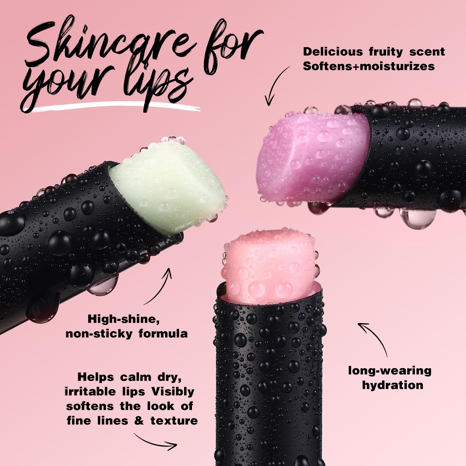 Jolilab Tinted LipBalm Color Change Silky Texture Fruit Flavoured for Lip Long Lasting Taste Waterproof Moisturizing Hydrating Lip Make-up for for Women and Girls