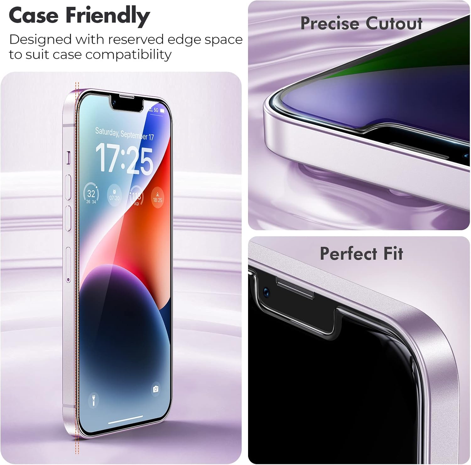 UNBREAKcable Shatterproof Screen Protector for iPhone 13 Pro Max/iPhone 14 Plus [3-Pack] [99.99% HD Clear] [Easy Installation Frame] [9H Hardness][Bubble Free] [Full Coverage] for Apple 6.7''