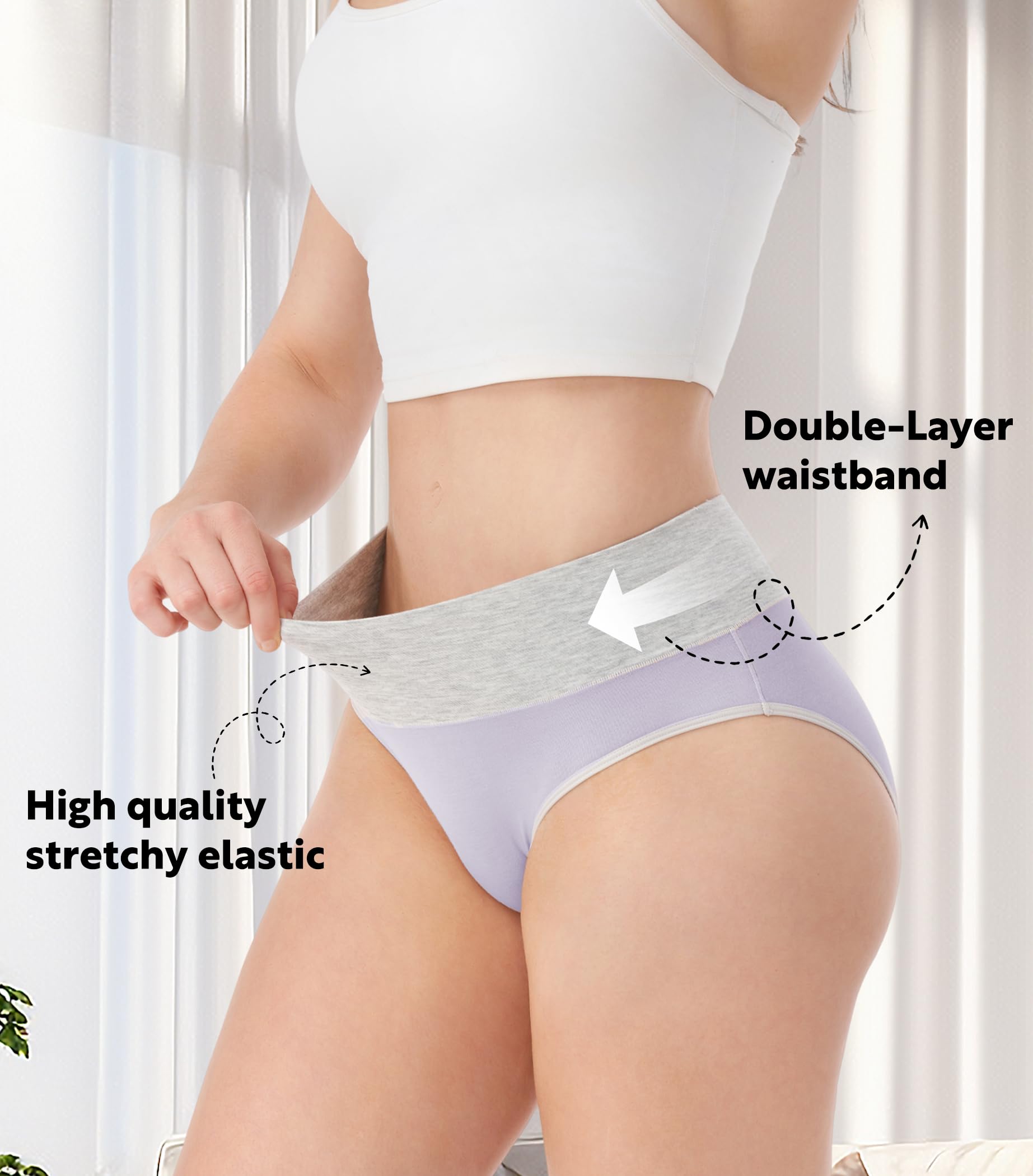 DAVID ARCHY Womens Underwear, Bamboo Rayon Women's Briefs - Moisture Wicking Panties, Soft & Breathable, 4 Pack