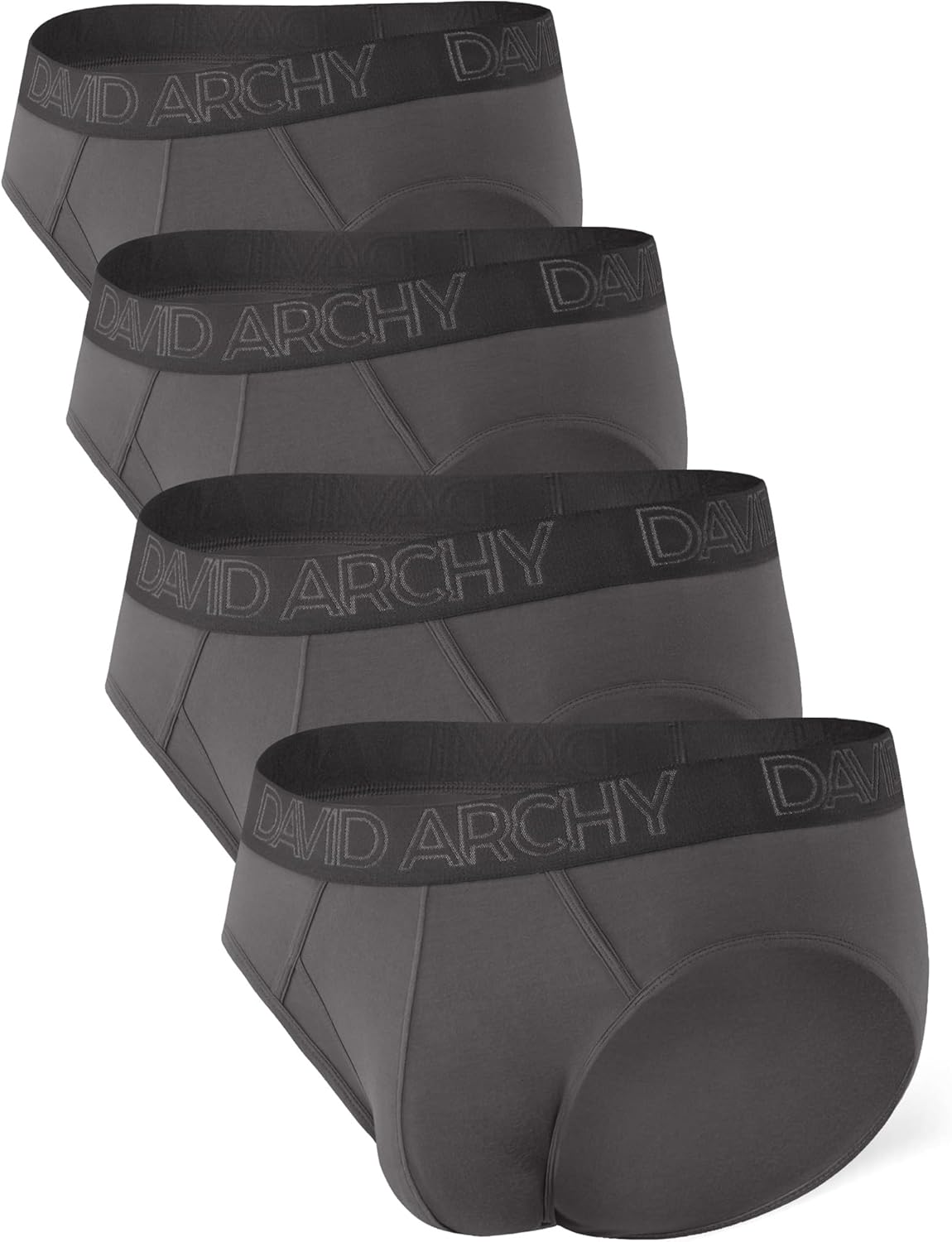 DAVID ARCHY Men's Underwear Briefs Rayon Made from Bamboo Wicking-Moisture Support Pouch Soft Underwear for Men 4 or 7 Pack