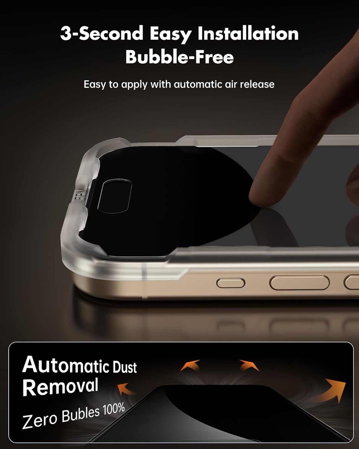 UNBREAKcable Privacy Screen Protector for iPhone 16 Pro, [3 Pack] Shatterproof Tempered Glass [25°Anti-spy][Easy Installation Frame][99.99% HD Clear][9H Hardness] [Anti-Fingerprint] for iPhone 6.3"