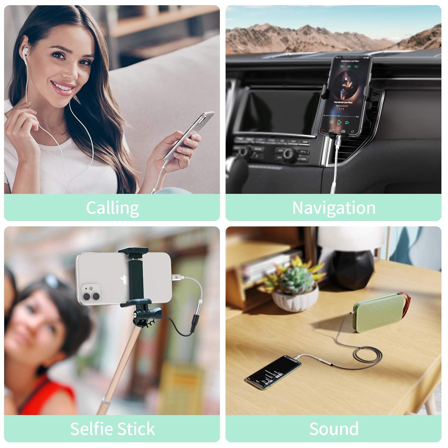 UNBREAKcable Headphones Adapter for iPhone, MFi Certified Lightning to 3.5mm Jack Converter with Apple Original Chip Compatible for iPhone 14/13/12/11/Pro/SE/Xs MAX/XR/X/8/iPad/iPod - Silvery