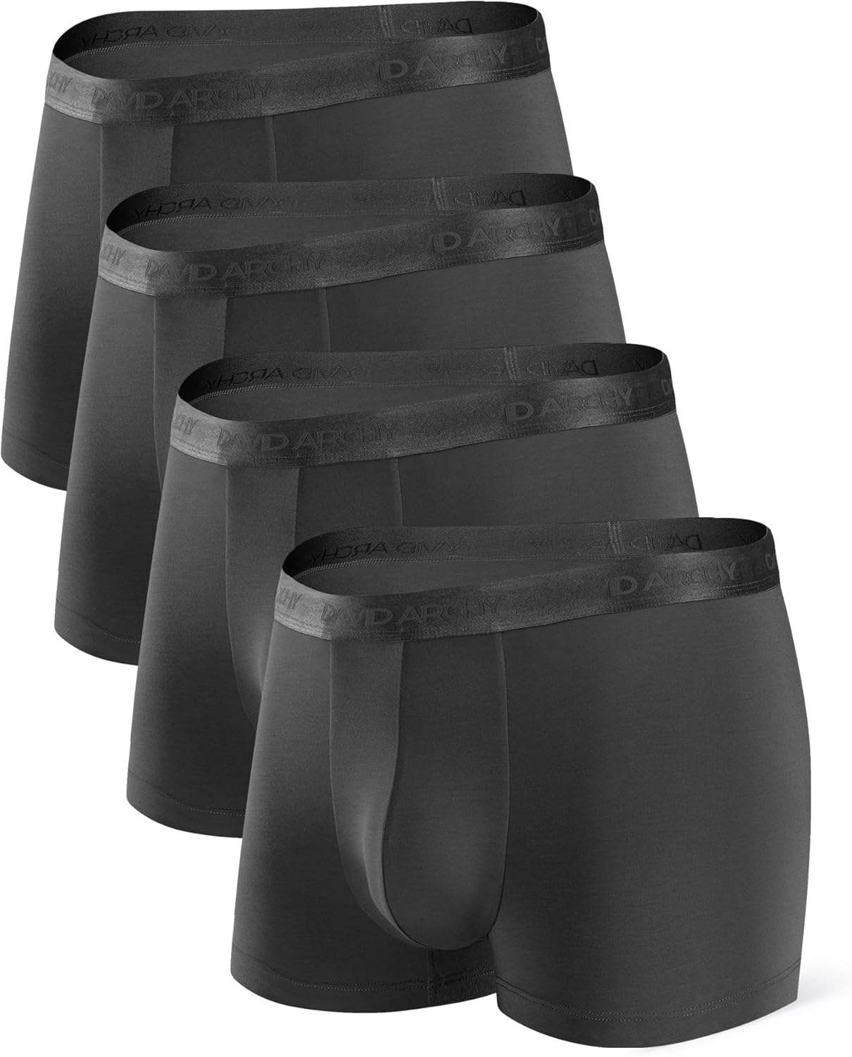 DAVID ARCHY Men's Underwear Ultra Soft Modal Support Pouch Trunks Moisture Wicking Boxer Briefs for Men Multipack