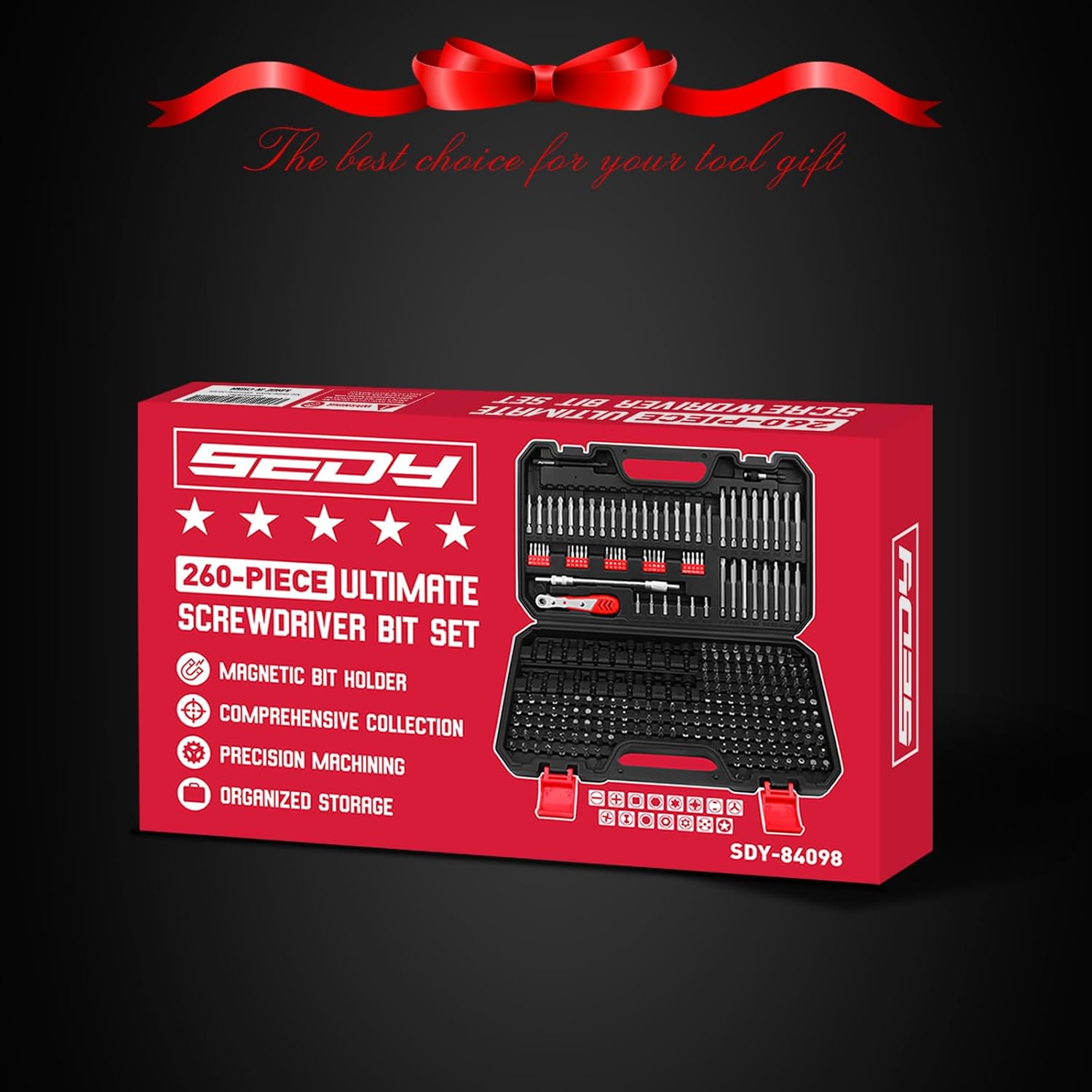 260-Piece Ultimate Precision Screwdriver Bit Set, Premium Security Bit Set Includes Magnetic Security Bits, Nut Driver, Ratchet Wrench and Bits Holder