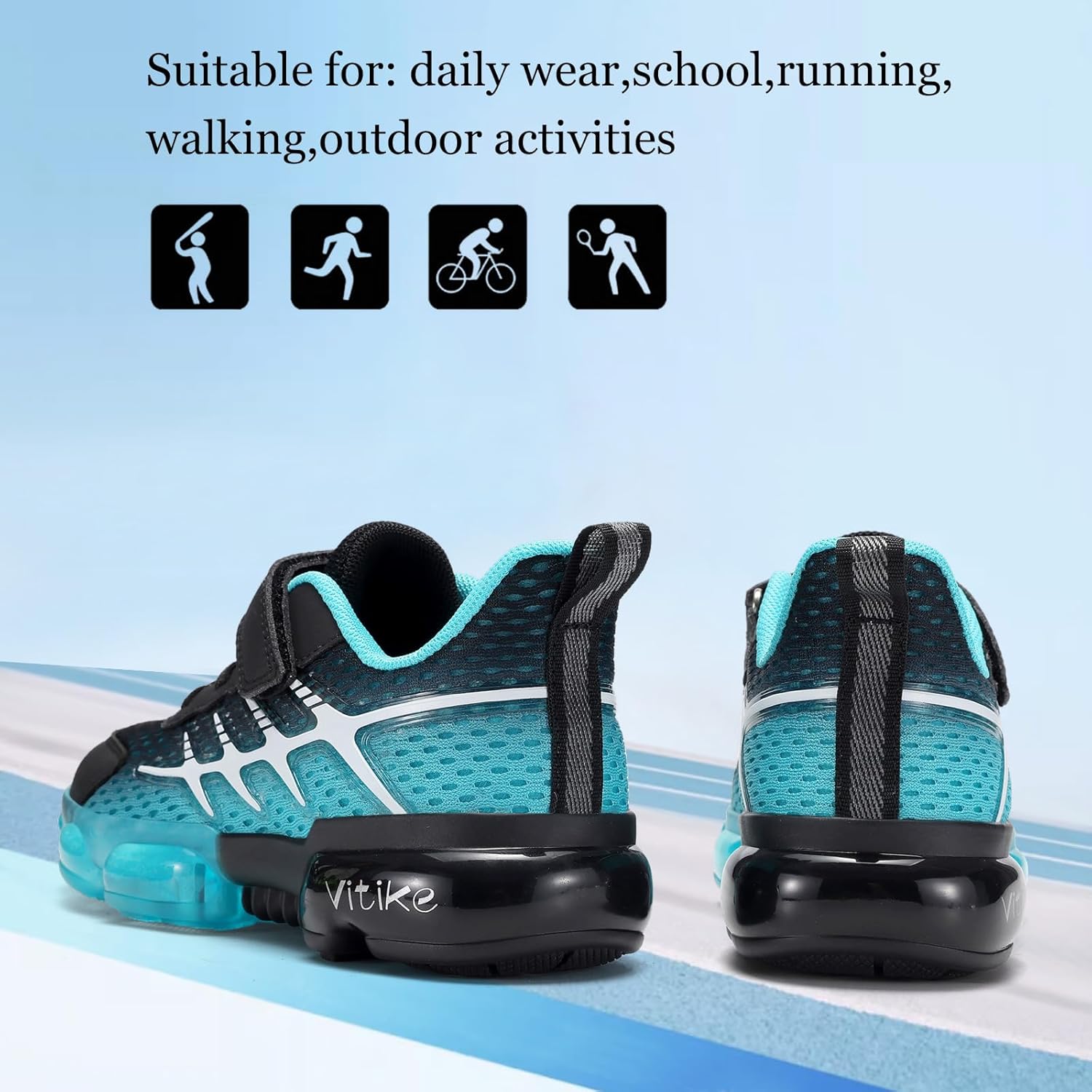 JMFCHI Kids Sneakers Boys Girls Tennis Running Shoes Outdoor Hiking Sneaker for Boys Athletic Breathable