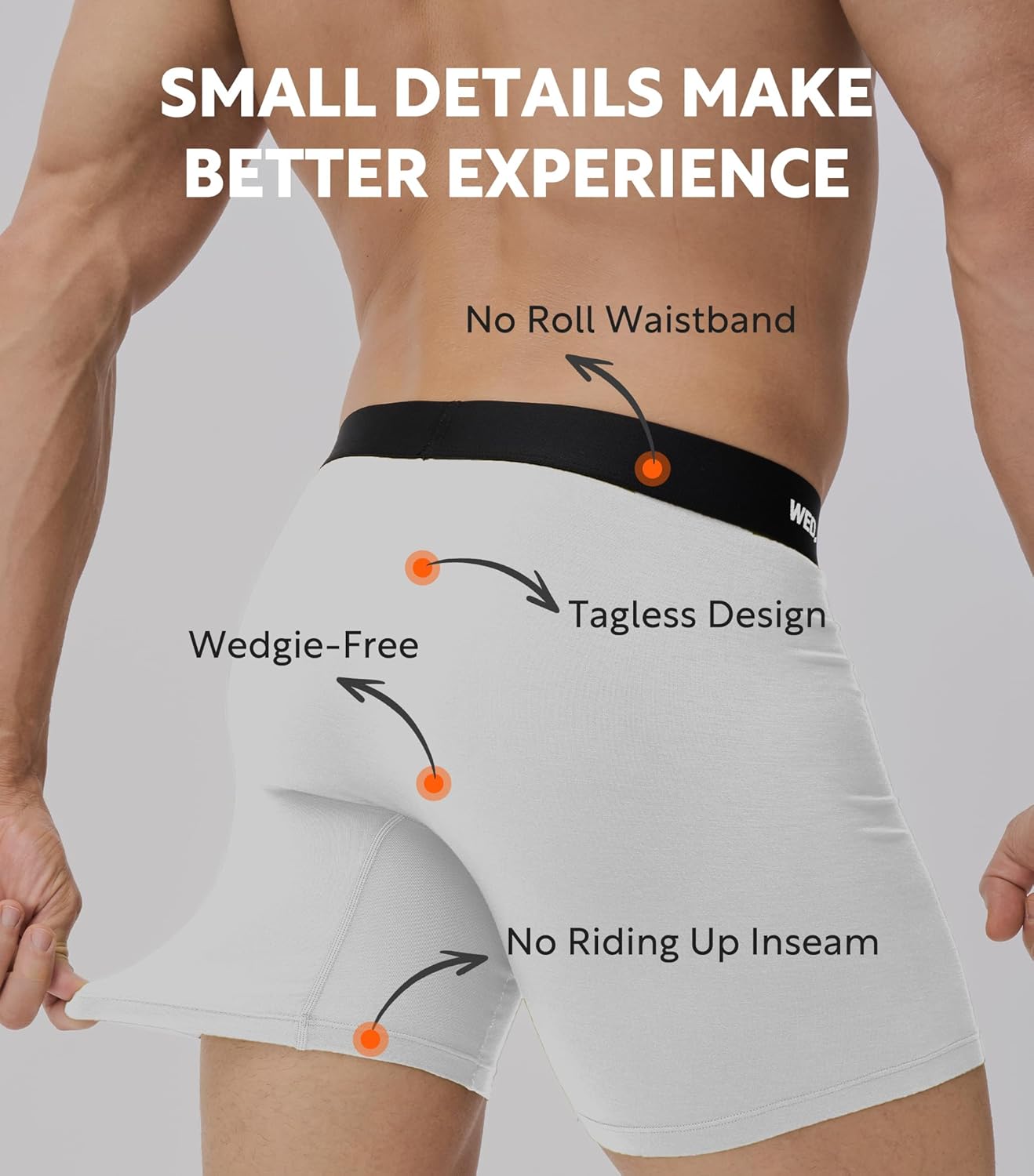 Separatec Dual Pouch Mens Underwear Breathable Cooling Rayon Made from Bamboo Underwear Men, Boxer Briefs and Trunks 7 Pack