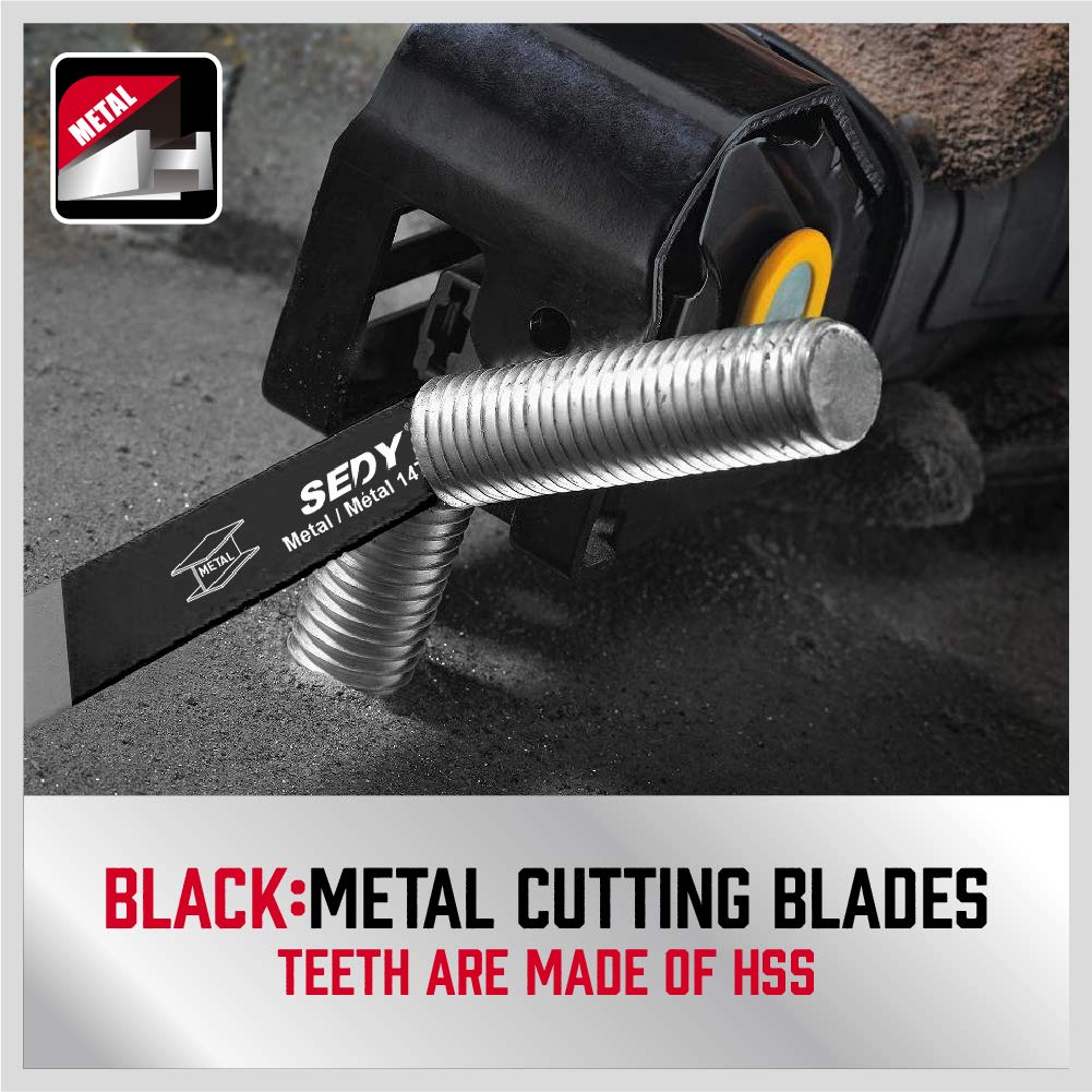 36-Piece Ultimate Reciprocating Saw Blade Set - Premium Saw Blades, Durable Wood & Metal Cutting Blades with Storage Pouch, Long-Lasting Pruning Blades