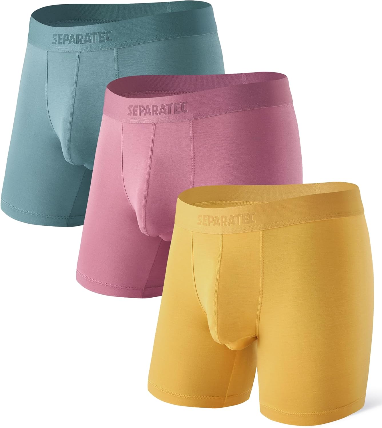 Separatec Mens Underwear with Pouch Moisture Wicking Dual Pouch Boxer Briefs Rayon From Bamboo Underwear Men, Halloween Theme