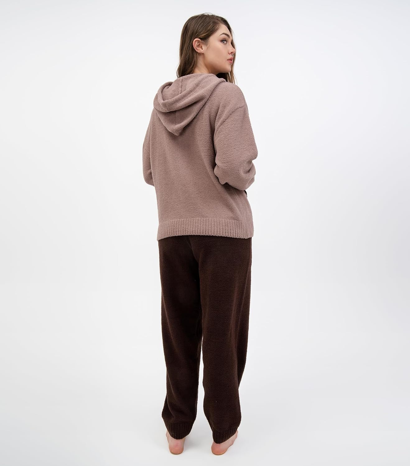 DAVID ARCHY Fleece Pajamas Women Warm Winter Fuzzy Cozy Pjs Sets Soft Comfy Long Sleeve Tops and Pants Sleepwear Loungewear