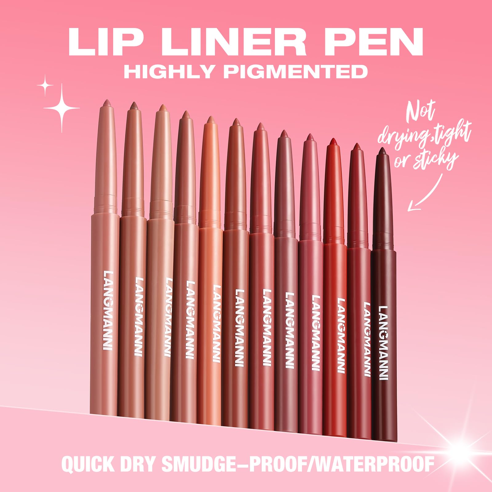 Jolilab Matte Lip Liner Lip Oil Set, Lip Makeup Set Natural Smooth Long-Lasting And Hydrating Beauty Daily Cosmetics Gift for Girls Easy-to-Use（12pcs）