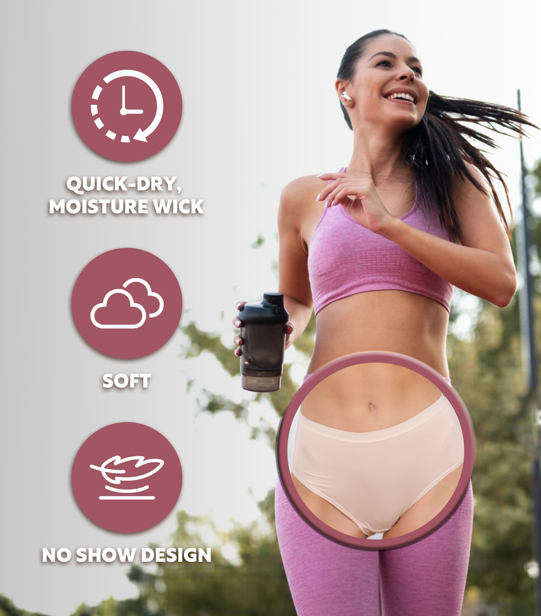 DAVID ARCHY Womens Underwear, Bamboo Rayon Women's Briefs - Moisture Wicking Panties, Soft & Breathable, 4 Pack