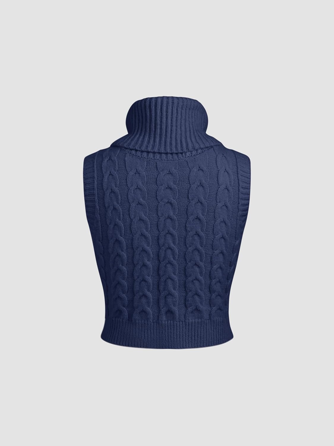 CIDER Women’s Sleeveless Sweater Tops Turtle Necks Cable Knit Croped Vest Tank Top