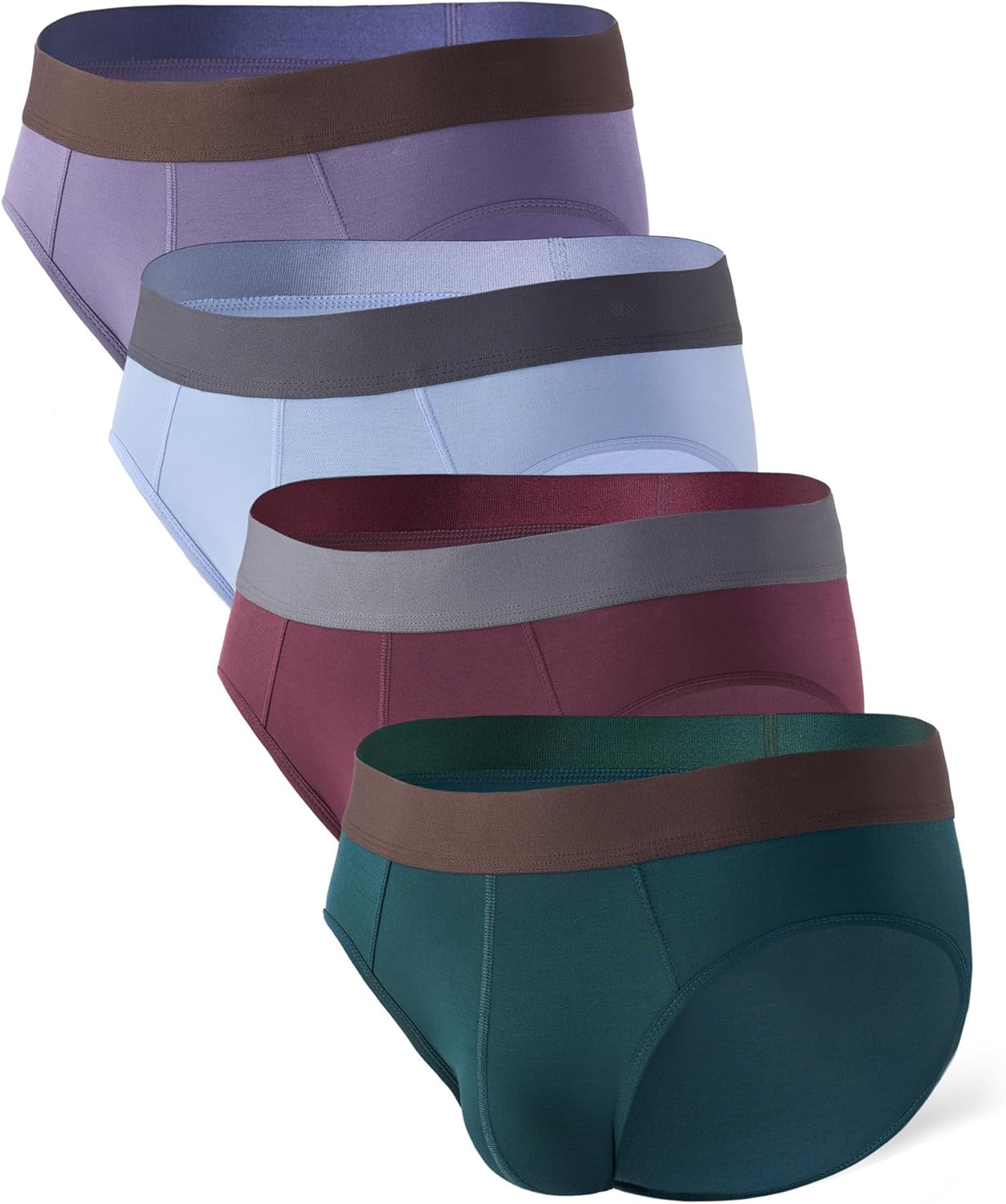 DAVID ARCHY Men's Underwear Briefs Rayon Made from Bamboo Wicking-Moisture Support Pouch Soft Underwear for Men 4 or 7 Pack