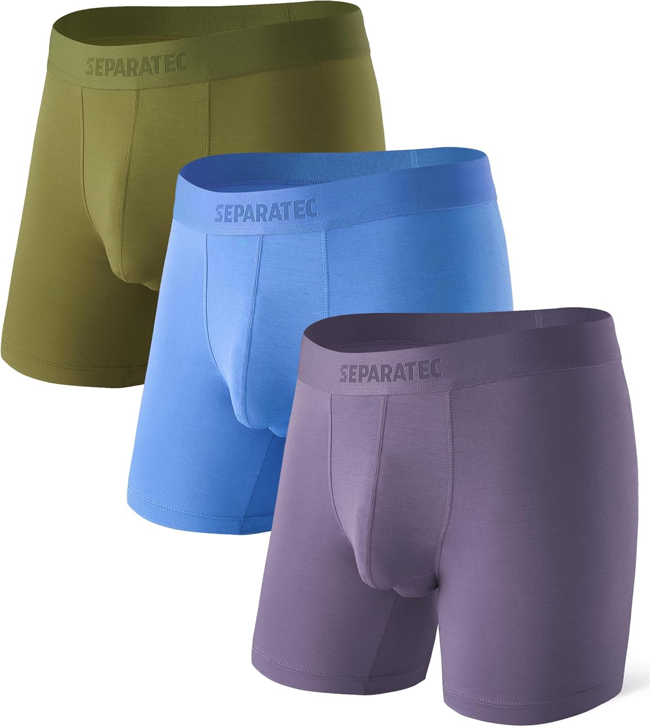 Separatec Mens Underwear with Pouch Moisture Wicking Dual Pouch Boxer Briefs Rayon From Bamboo Underwear Men, Halloween Theme