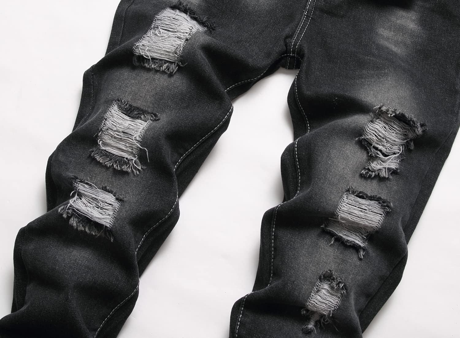 FREDD MARSHALL Boy's Skinny Fit Ripped Destroyed Distressed Fashion Kids Denim Jeans Pants