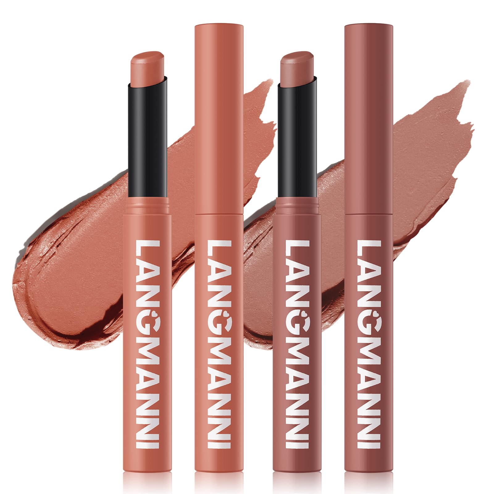 Jolilab 12Pcs Velvet Matte Lipstick Nude Matte Soft Dark Color Stick High Pigmented Long-Lasting Waterproof Lip Stick Lip Balm Beauty Cosmetics Gift for Girls and Women(01#-12#)