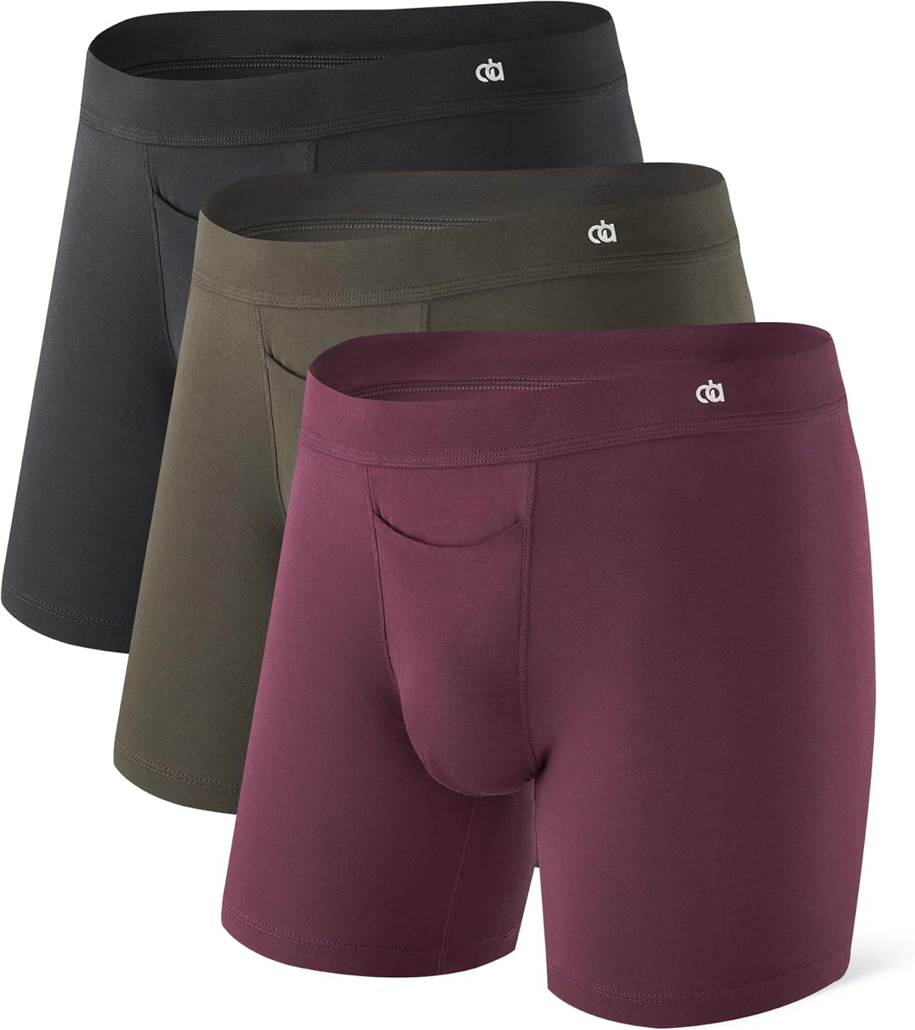 DAVID ARCHY Men's Breathable Underwear Soft Comfortable Moisture-Wicking with Fly Underwear Boxer Briefs for Men 3 Pack