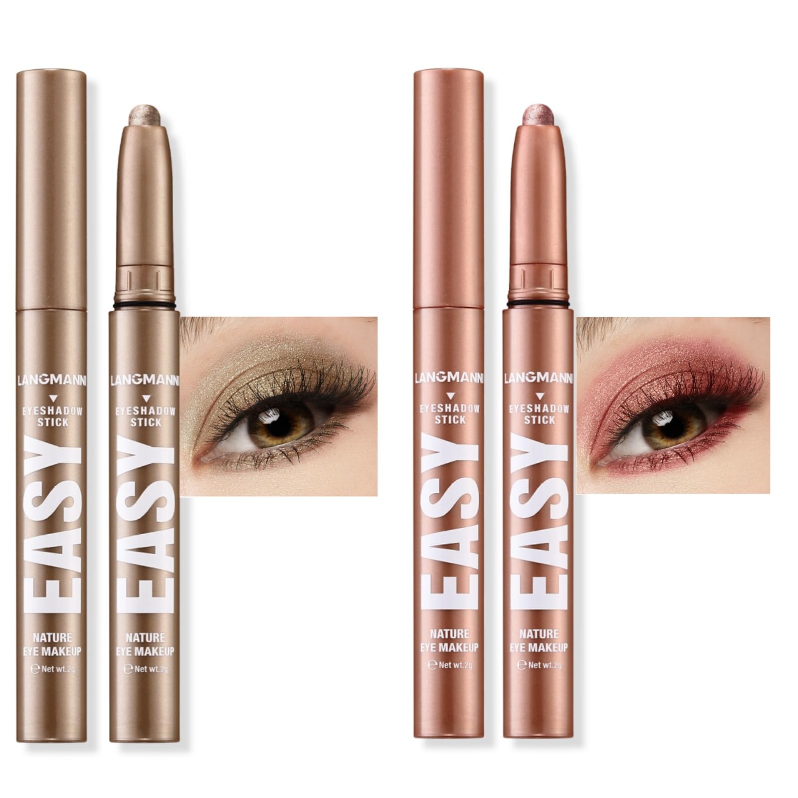 Jolilab Eyeshadow Stick Set, 8 Colors Matte Professional Bright-Colored Contouring and Highlight Eyeshadow Stick, Cream Waterproof Long Lasting High Pigmented Eye Shadow. (8, EYESHADOW B)