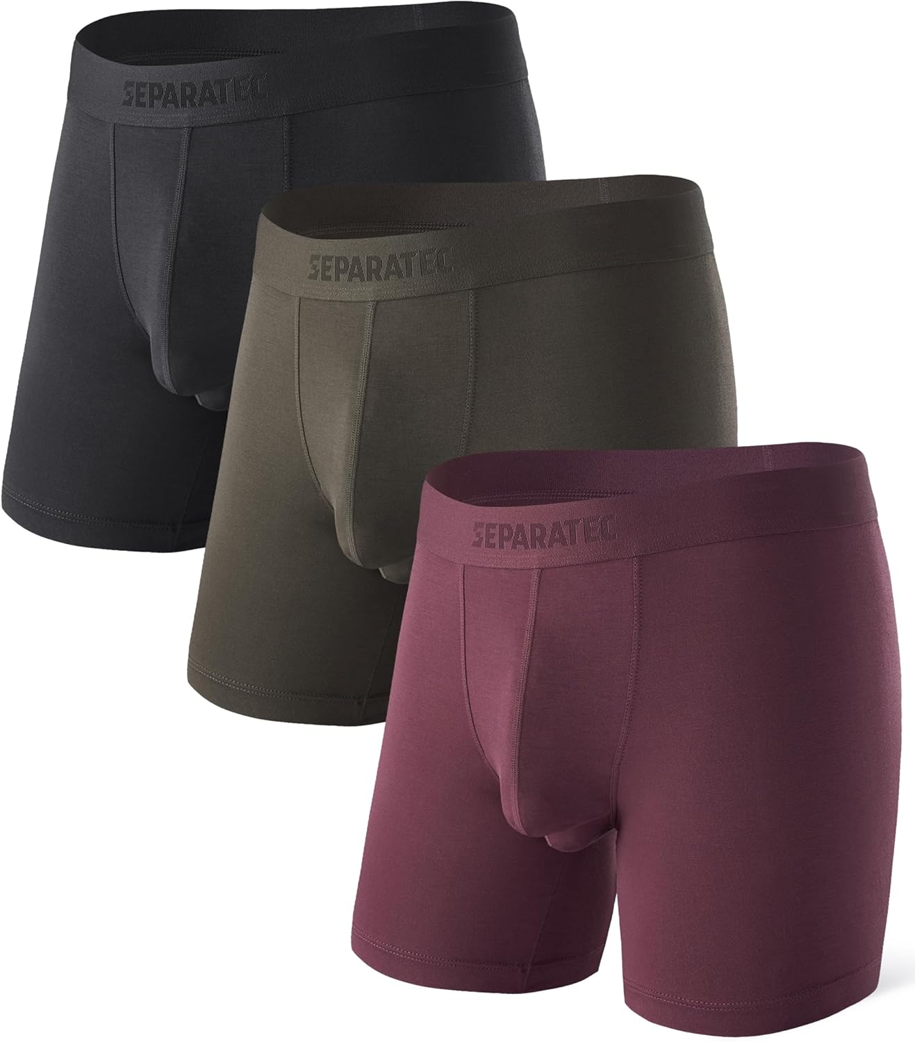 Separatec Mens Underwear with Pouch Moisture Wicking Dual Pouch Boxer Briefs Rayon From Bamboo Underwear Men, Halloween Theme