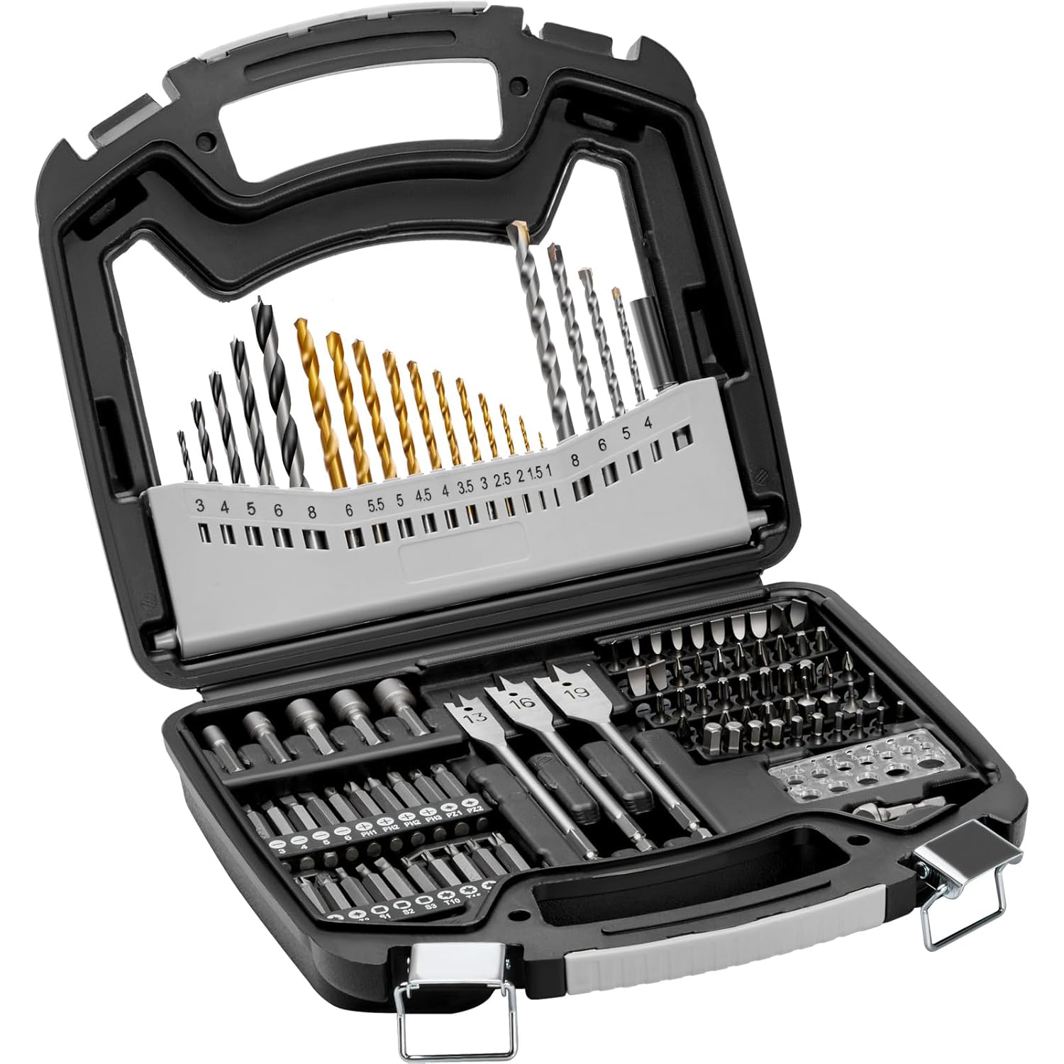 VEVOR Drill Bit Set, 246 Pieces Drill and Driver Bit Set, Screwdriver Bit Set Suitable for Wood Metal Cement Drilling and Screw Driving, Drill Bit Sets Combo Kit Assorted in Organized Carrying Case