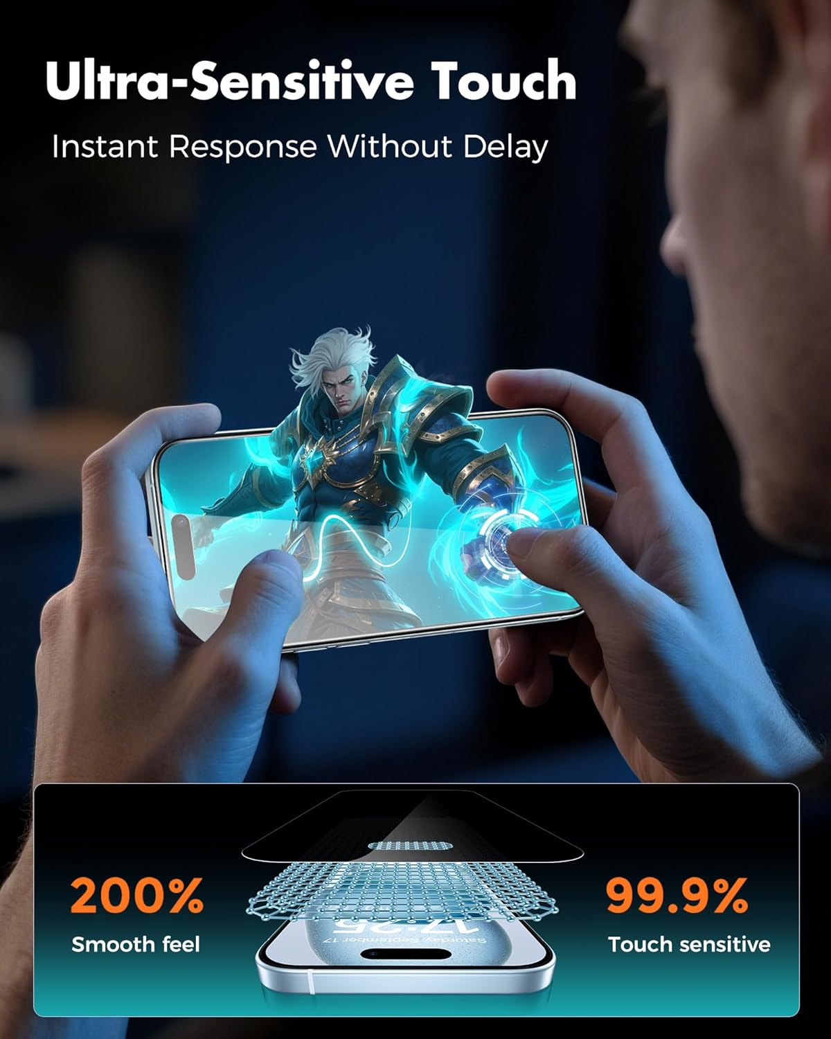 UNBREAKcable 4PCS Screen Protector for iPhone 15-2 Privacy Tempered Glass+2 Clear Glass Double Shatterproof [Easy Installation Frame] [9H Hardness] [Case Friendly] Anti-Scratch for iPhone 6.1 inch