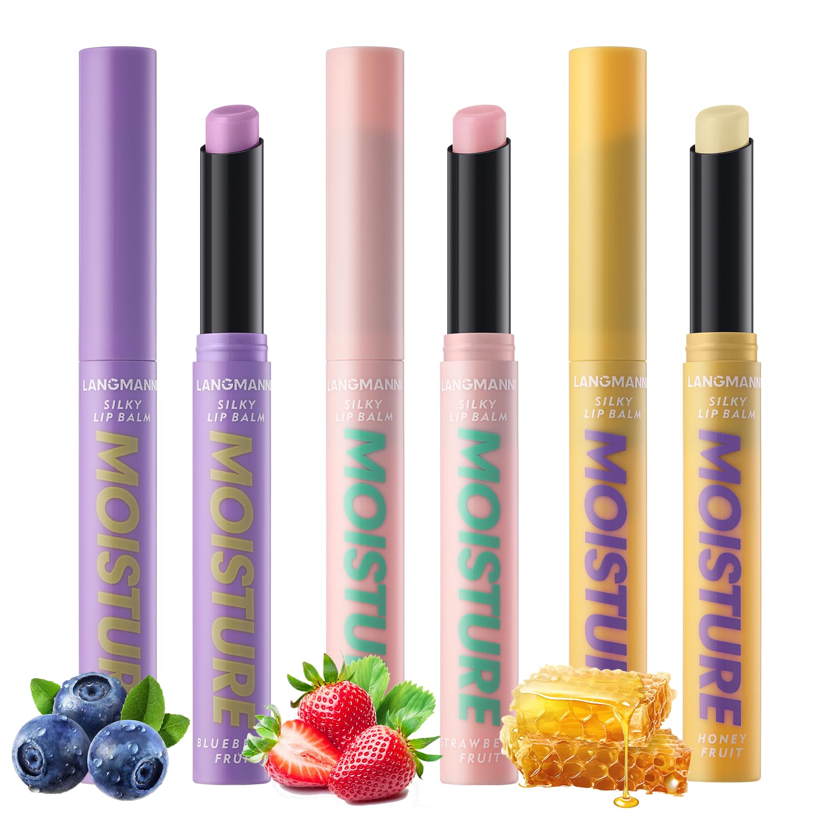 Jolilab Tinted LipBalm Color Change Silky Texture Fruit Flavoured for Lip Long Lasting Taste Waterproof Moisturizing Hydrating Lip Make-up for for Women and Girls