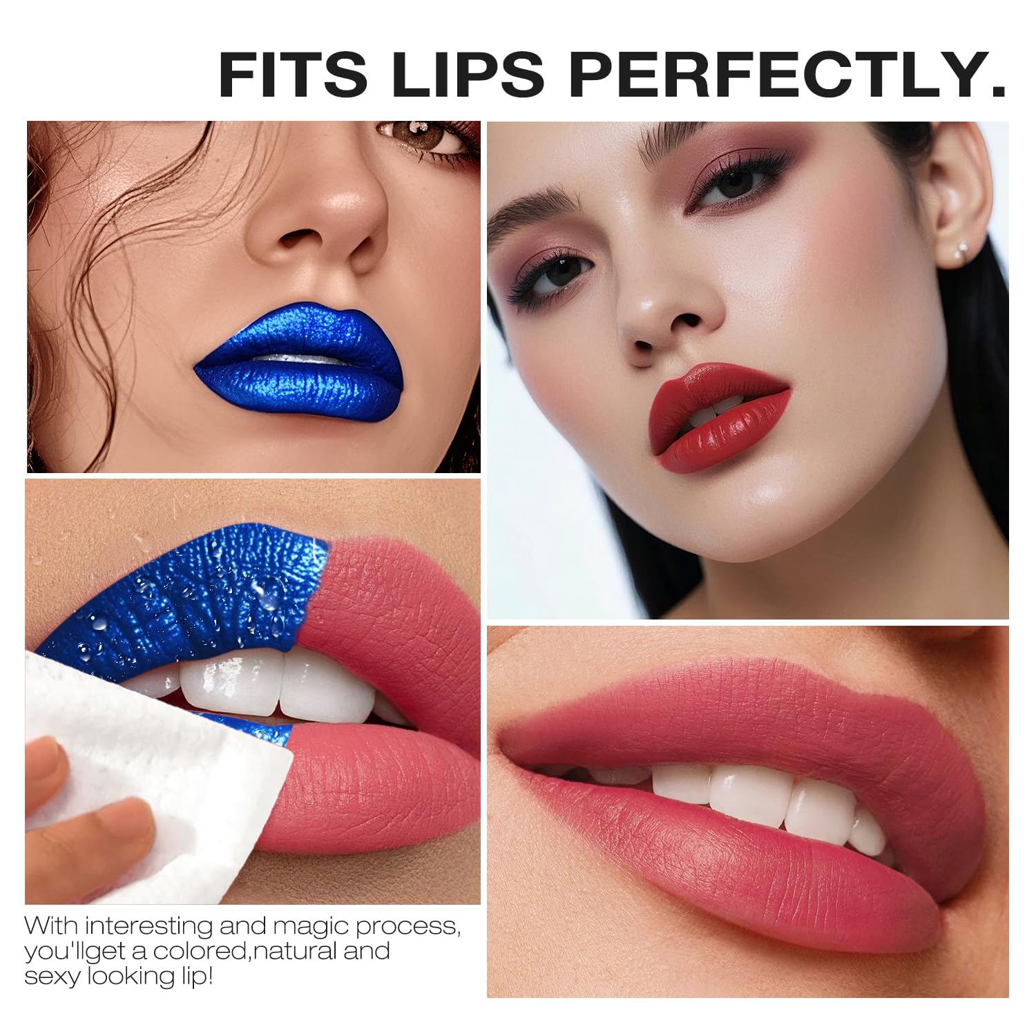 Jolilab Quick Lip Stain Peel Off,Wipe Off,Waterproof,Transfer proof,Highly Pigmented,Ultra Long Lasting Peel Off Lip Makeup With Matte finish for All-day Wear.（Set B）