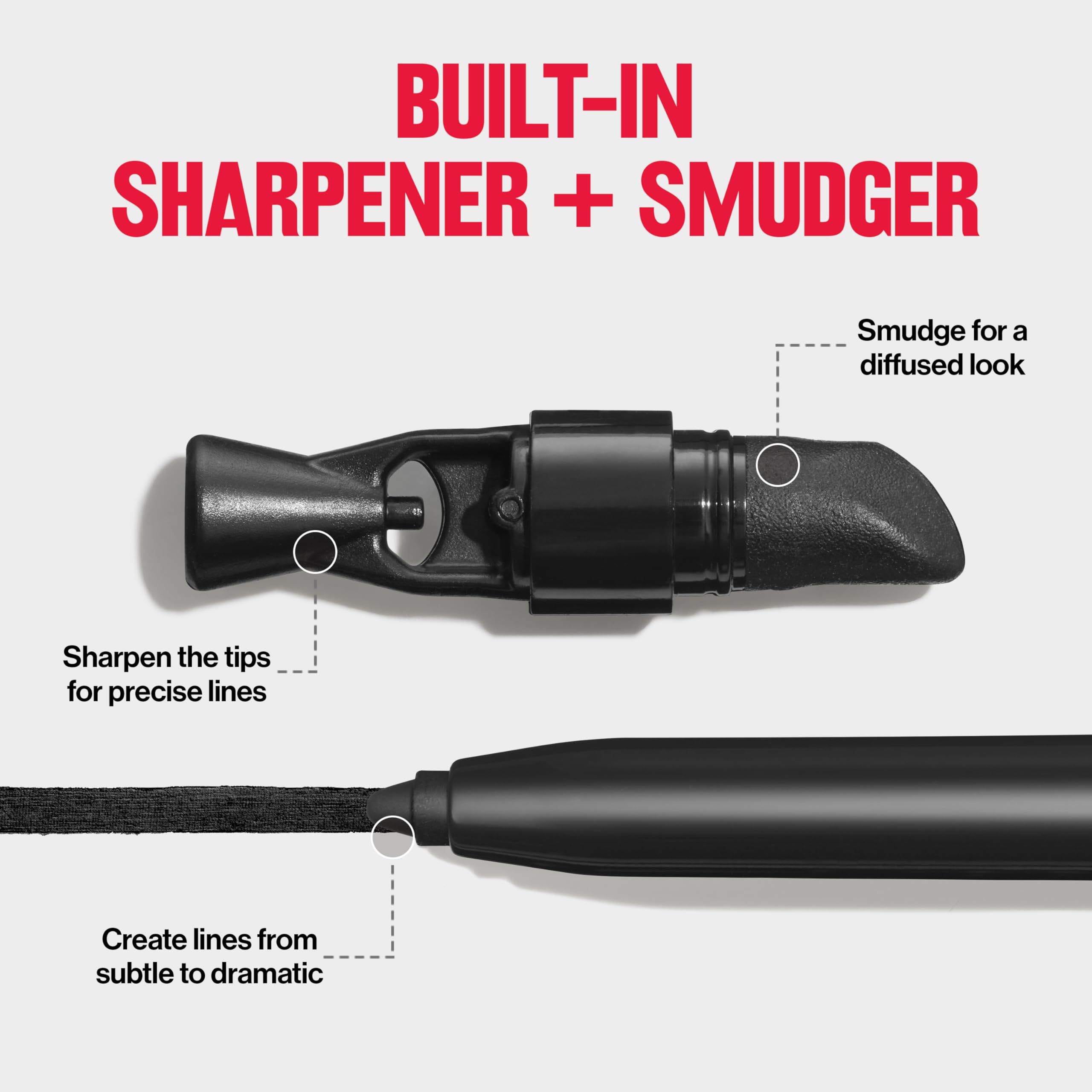 Revlon ColorStay Pencil Waterproof Eyeliner, Smudge-Proof, Eye Makeup with Built-In Sharpener, 202 Black Brown, 0.01 oz