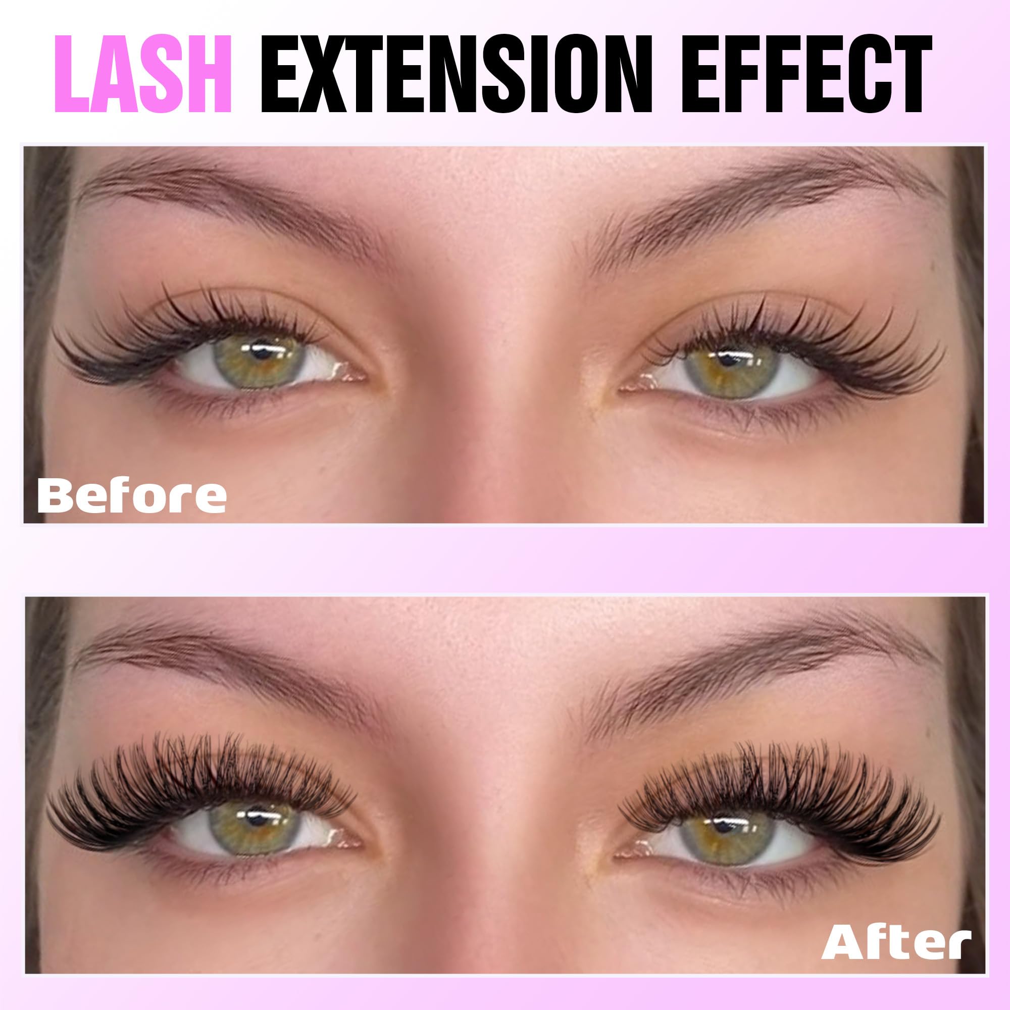 Pawotence Lash Extension Kit DIY 280pcs Lash Clusters Eyelash Extension Kit, 9-16mm 30D 40D Individual Lashes Kit with Lash Bond and Seal, Lash Tweezers for Self Use (30D&40D, 0.07D, 9-16mm, Kit)