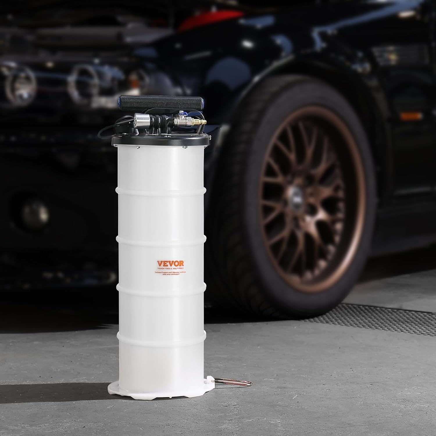 VEVOR 6.5L Pneumatic/Manual Oil Extractor Pump, Fluid Extractor Pump for Automotive Fluids Vacuum Evacuation, Oil Change & Fluid Change Tool with Dipstick and Suction Hose