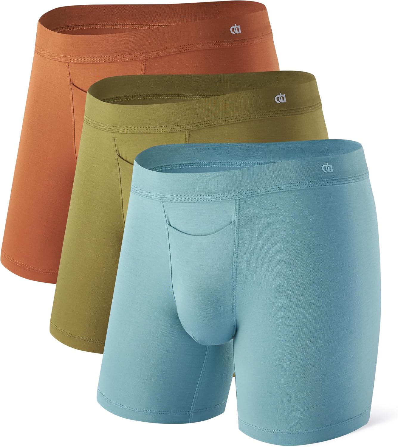 DAVID ARCHY Men's Breathable Underwear Soft Comfortable Moisture-Wicking with Fly Underwear Boxer Briefs for Men 3 Pack