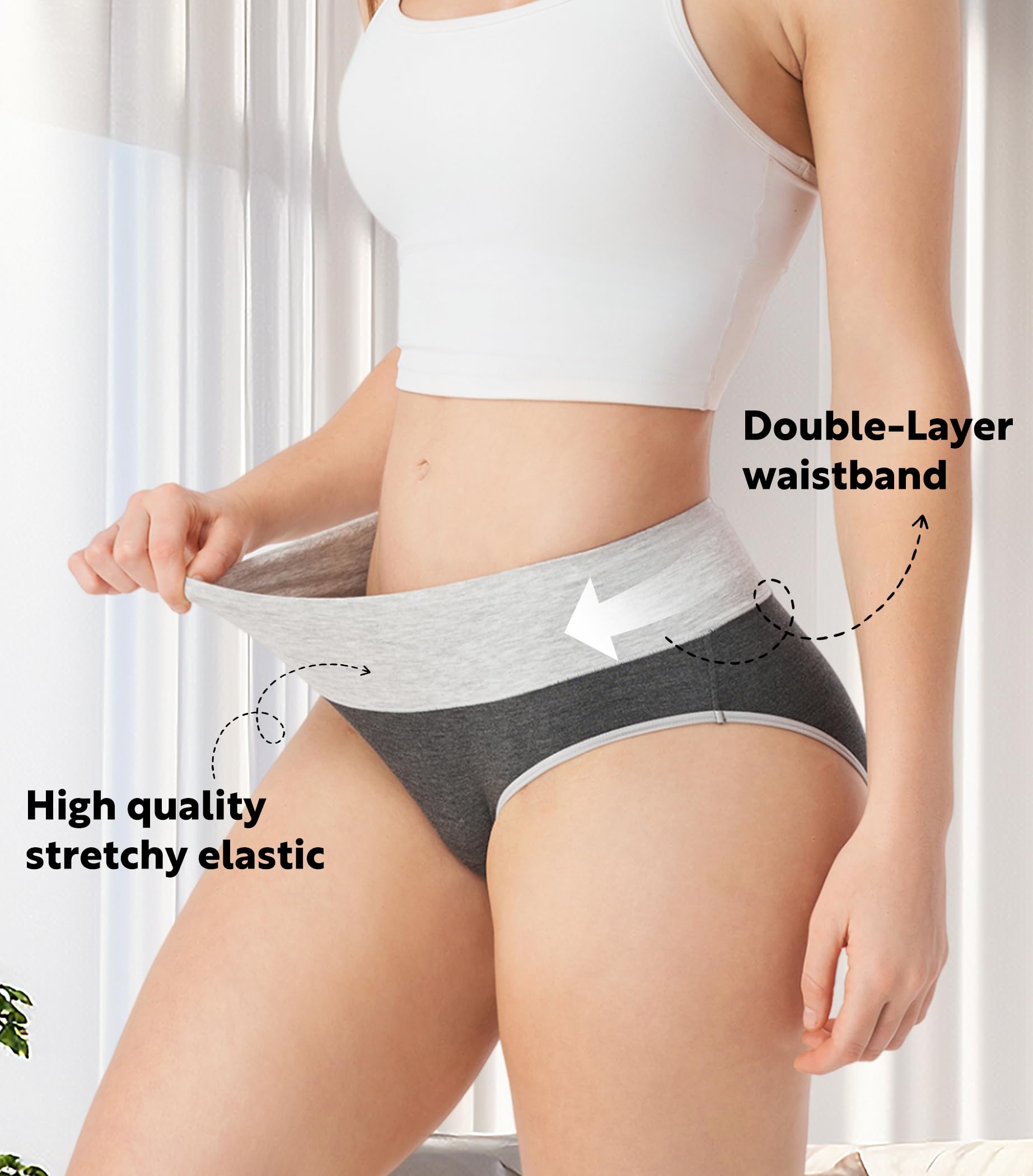 DAVID ARCHY Womens Underwear, Bamboo Rayon Women's Briefs - Moisture Wicking Panties, Soft & Breathable, 4 Pack