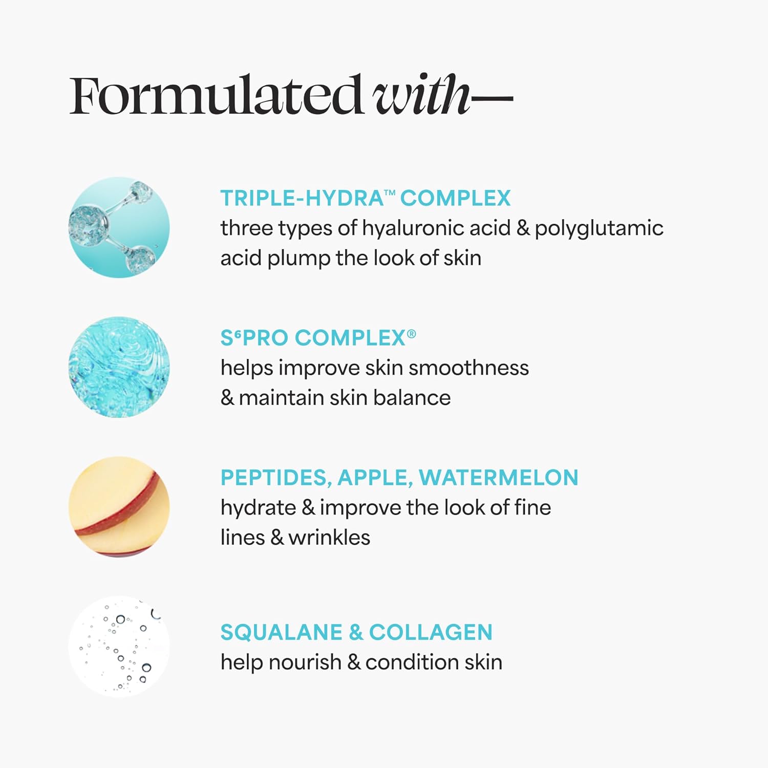 TULA Skin Care 24/7 Ultra Hydration - Triple Hydra Complex Day & Night Serum, Plumps Skin & Delivers Moisture While Reducing Fine Lines, 1 fl oz.