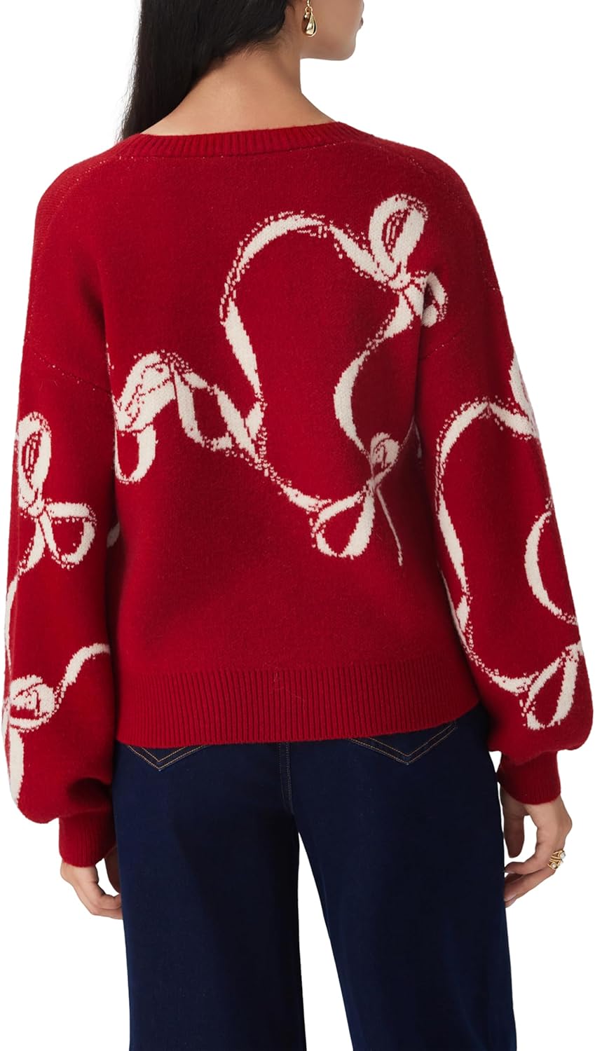 CIDER Fall Cardigan Sweaters for Women Trendy Bow Cardigan Long Sleeve Open Front Button Down Sweater Fall Fashion