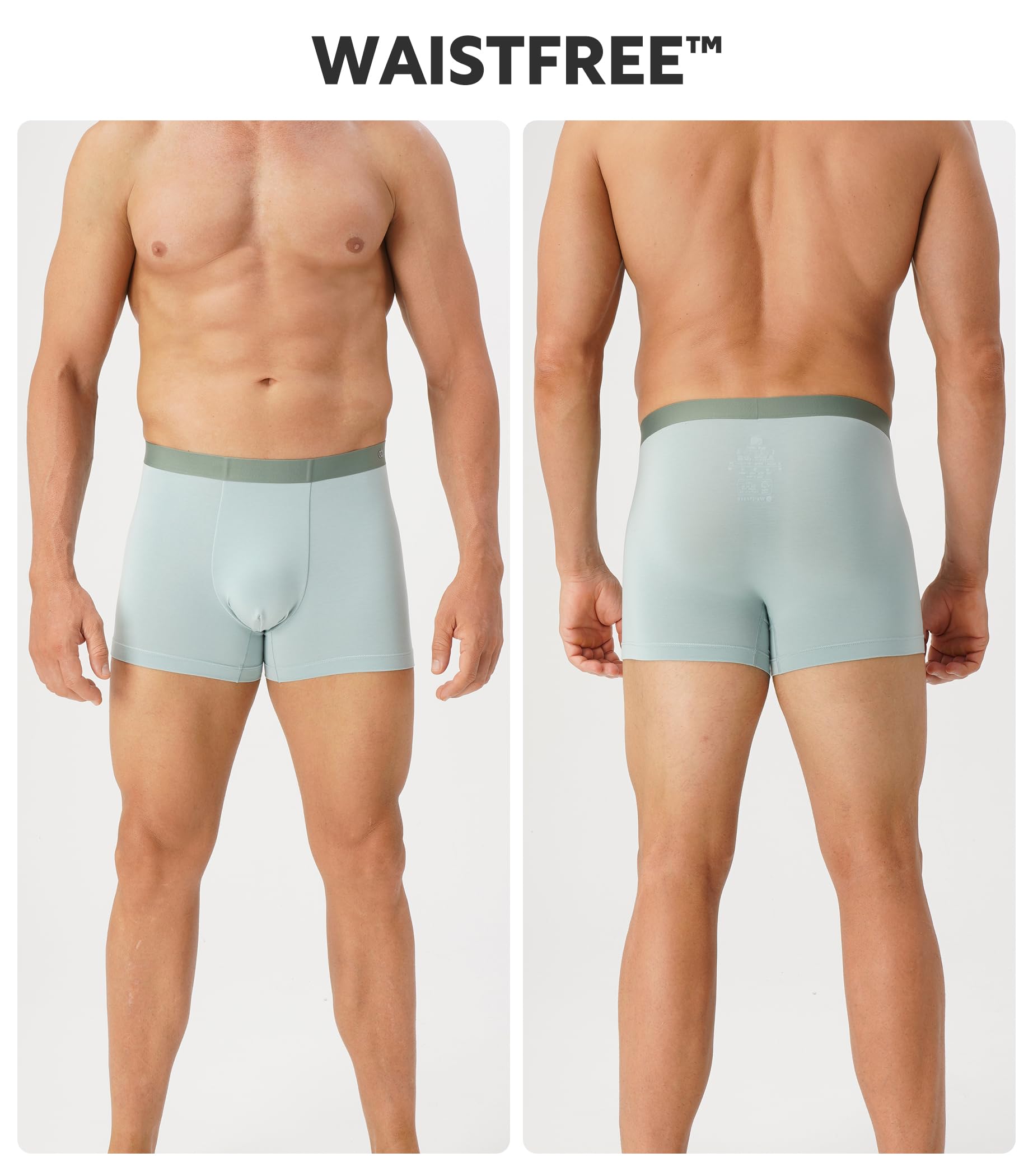 DAVID ARCHY Men's Underwear Trunks Modal Support Pouch Ultra Soft Breathable Seamless Underwear for Men 4 Pack