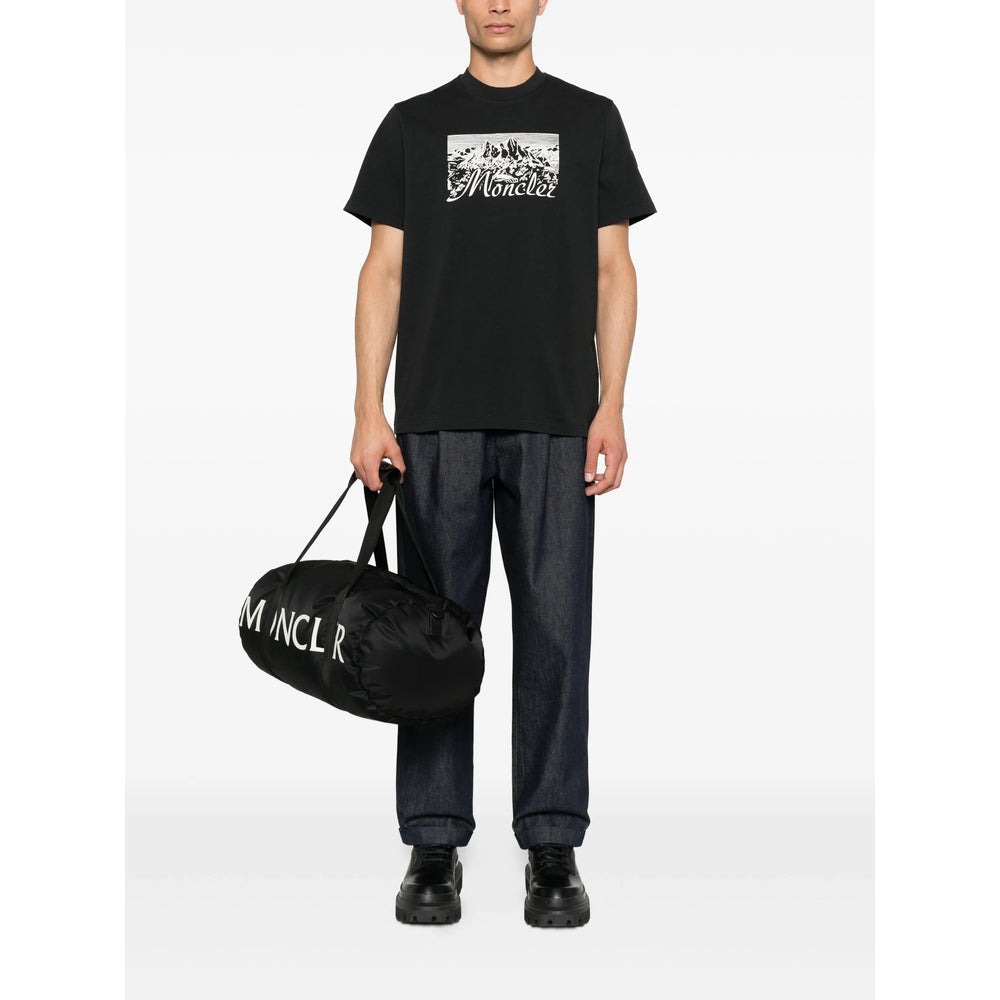 Moncler Black T-Shirts & Vests - T-Shirts Men
