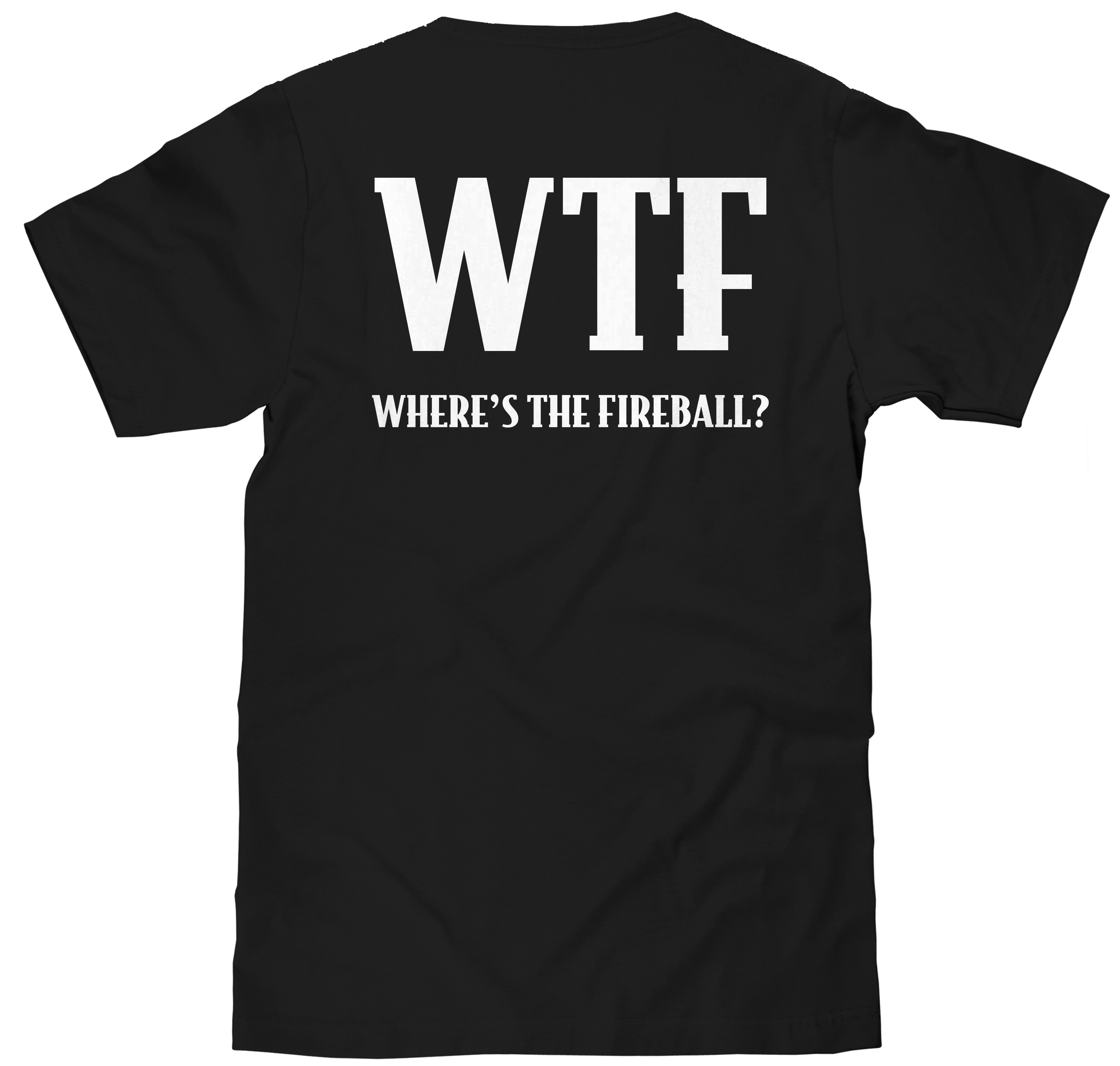 Where's The Fireball Whisky WTF Dragon Mascot T-Shirt - Black