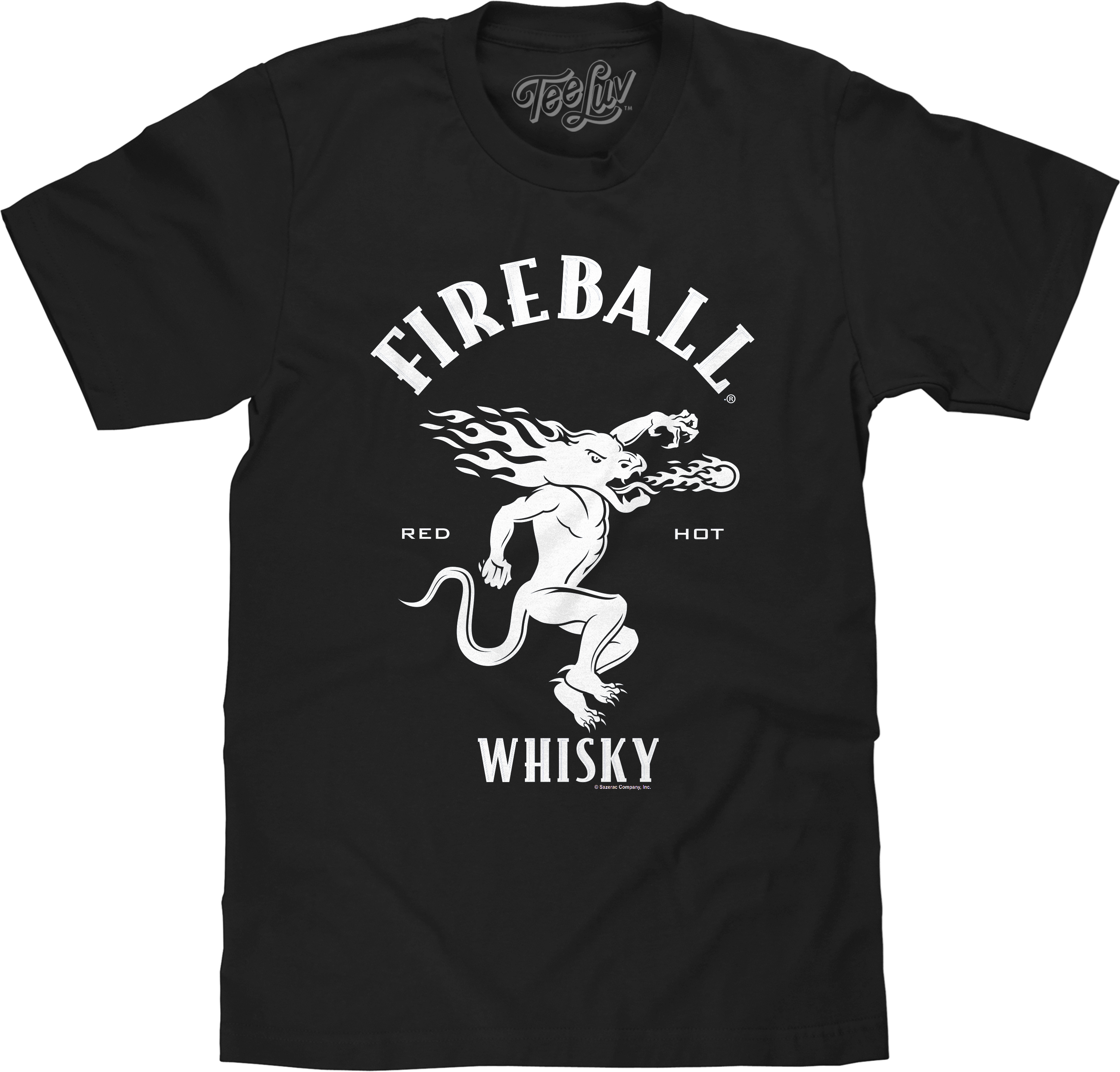 Where's The Fireball Whisky WTF Dragon Mascot T-Shirt - Black