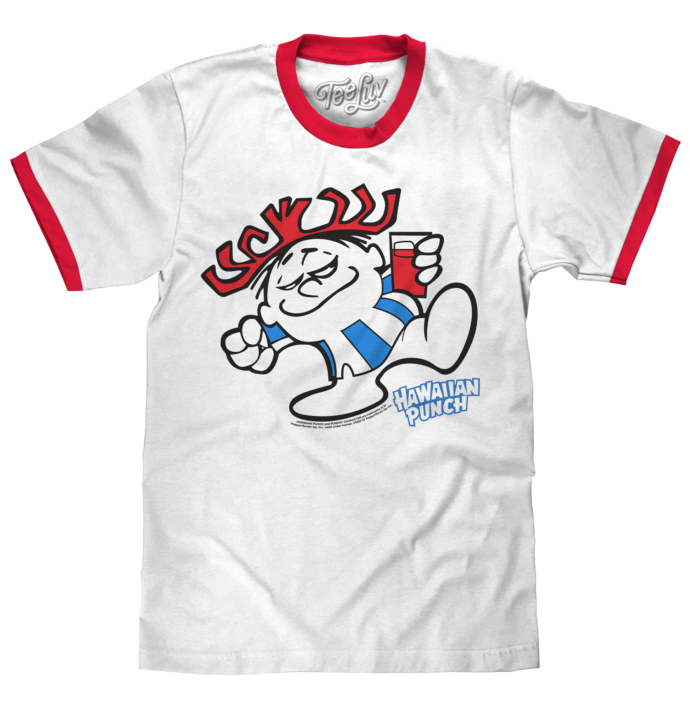 Hawaiian Punch Ringer T-Shirt - White/Red