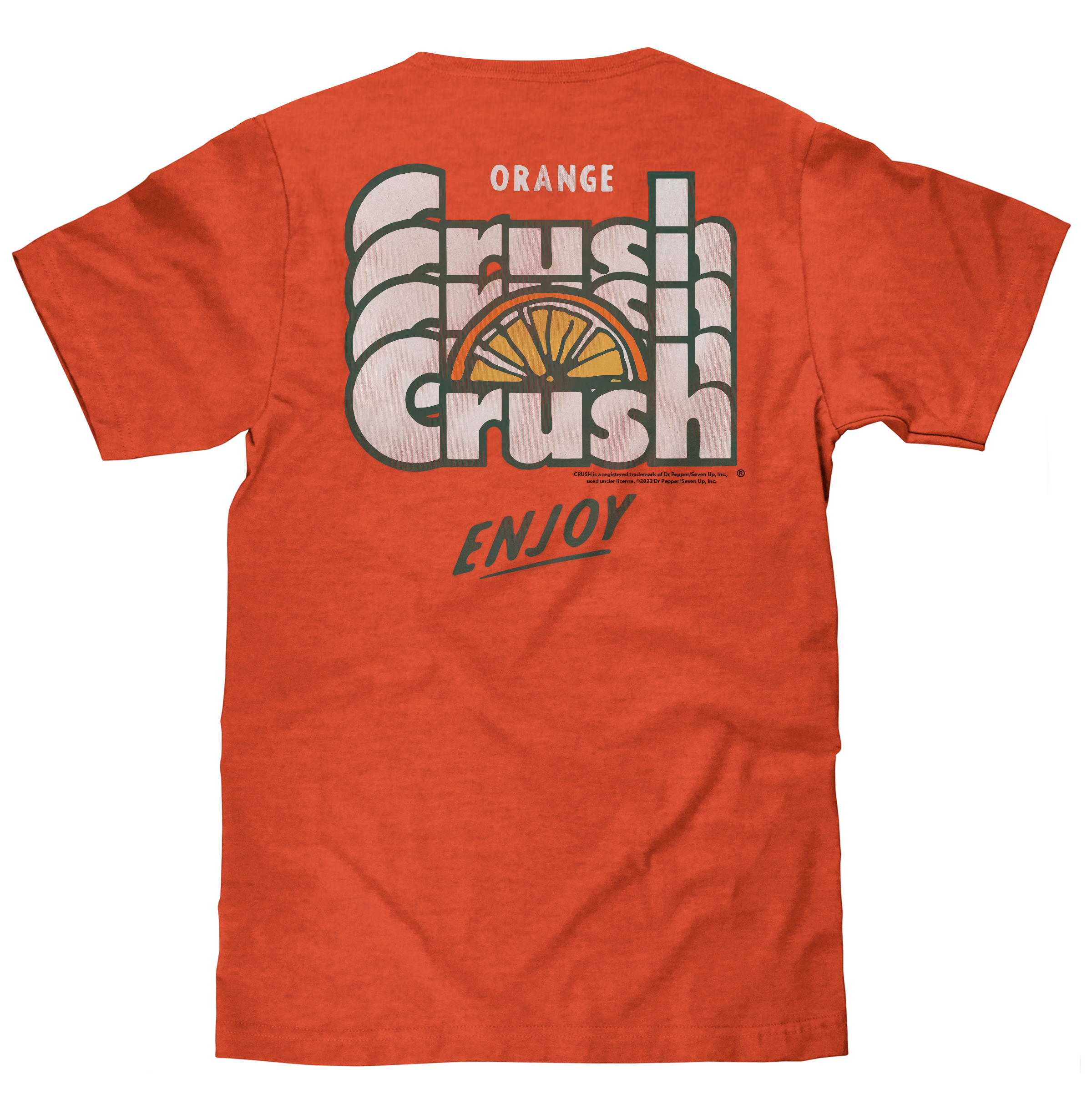 Orange Crush Soda Front and Back Print T-Shirt - Orange Heather