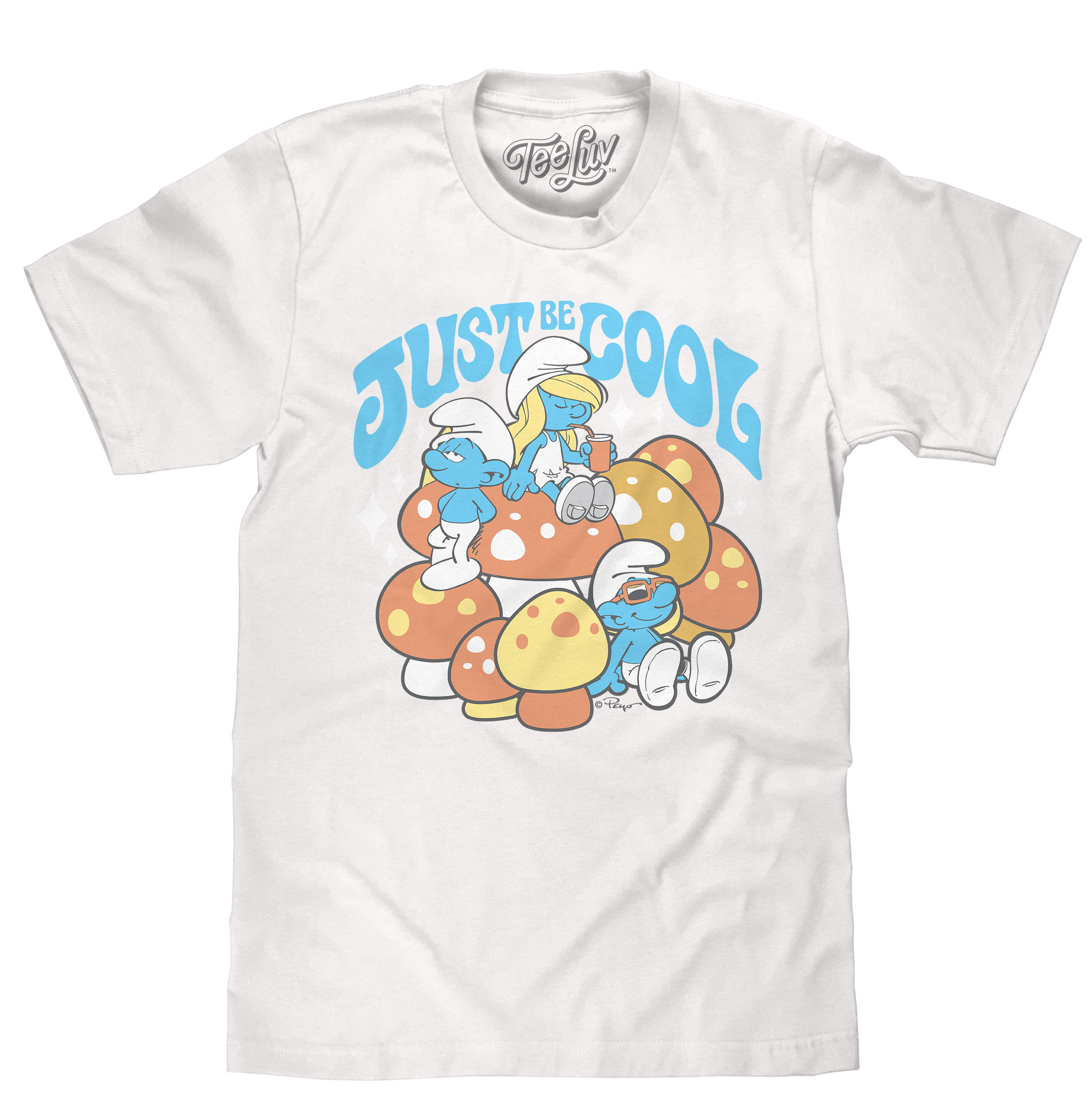 Smurfs Just Be Cool T-Shirt - White