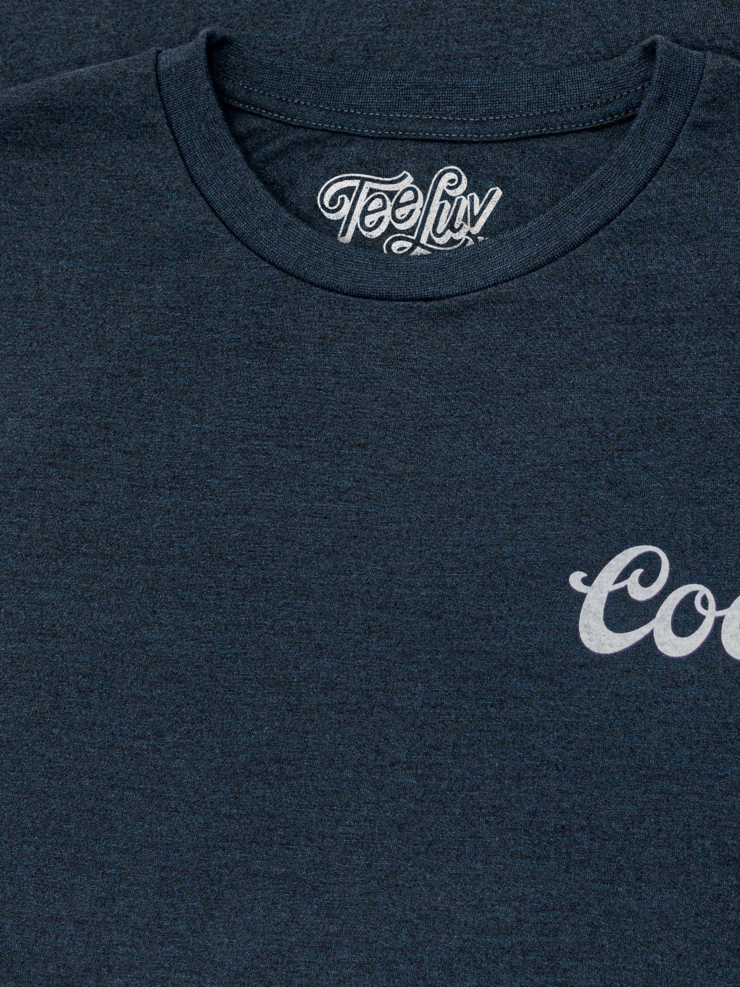 Original Coors Rodeo Cowboy Front and Back Print T-Shirt - Denim Black Heather
