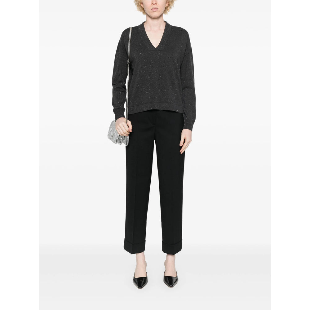 Peserico Black Trousers - Tapered Trousers Women