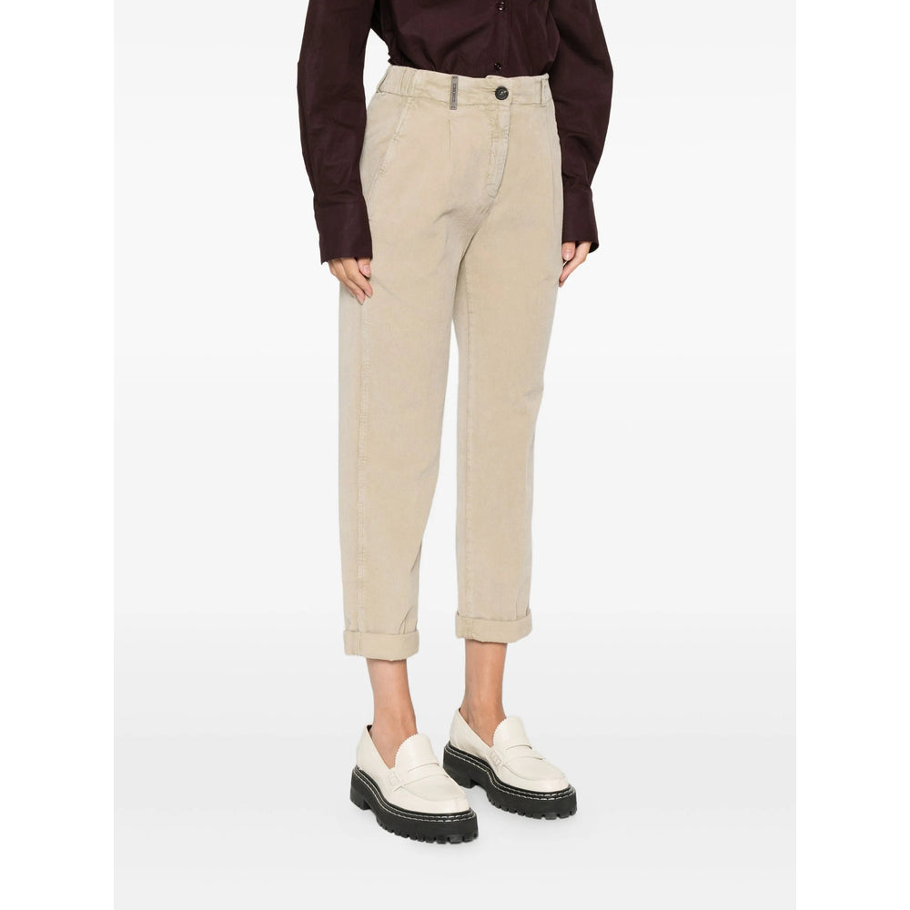 Peserico Neutrals Trousers - Straight Trousers Women