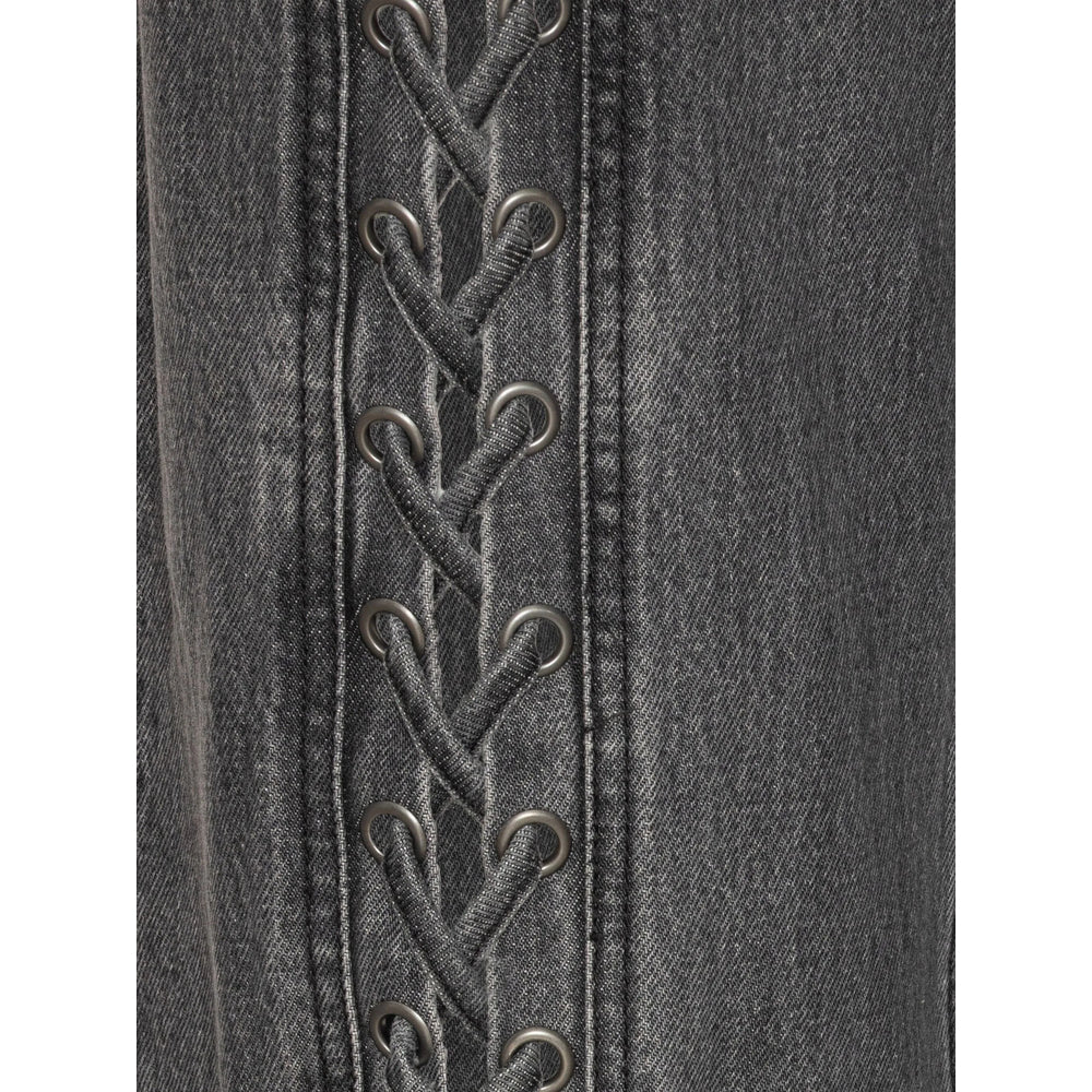 Rotate Grey Denim - Straight-Leg Jeans Women