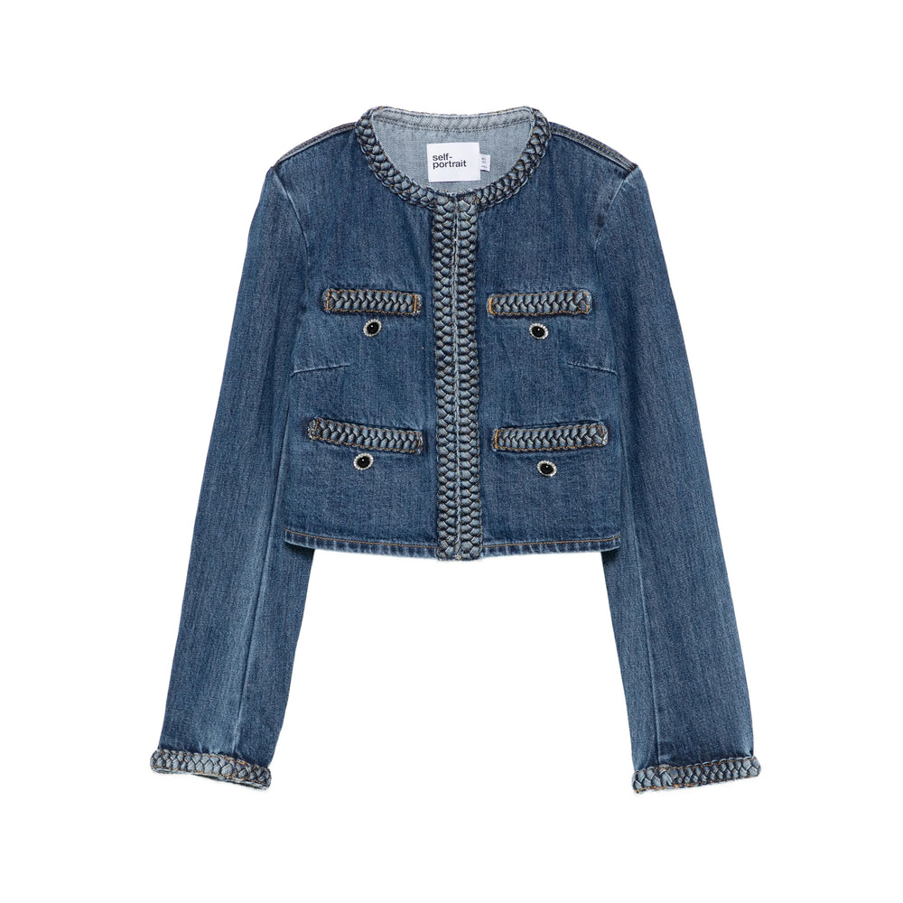 Self-Portrait Blue Jackets - Denim Jackets Women